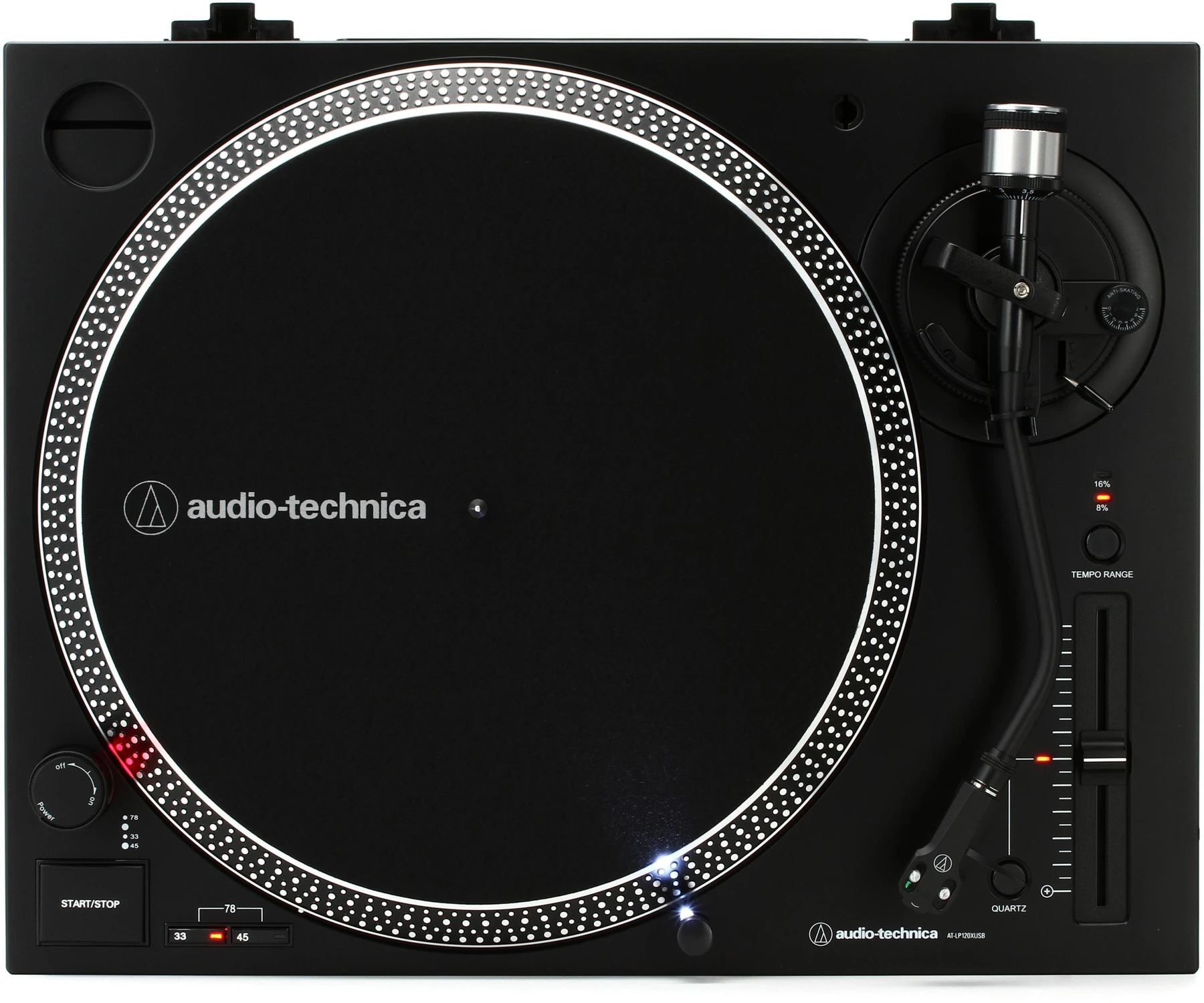铁三角 AT-LP120XUSB 黑胶唱机 - 黑色