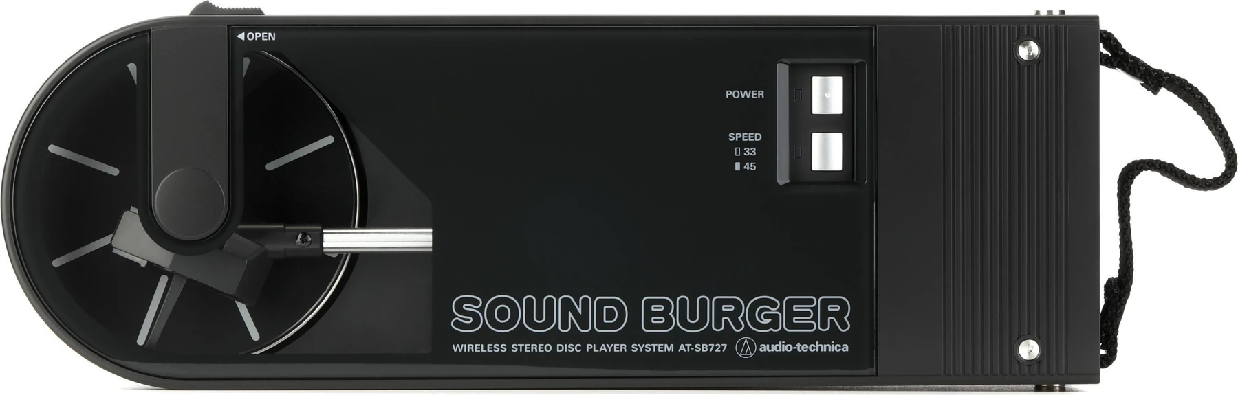 铁三角 Sound Burger 便携式蓝牙黑胶唱机 - 黑色