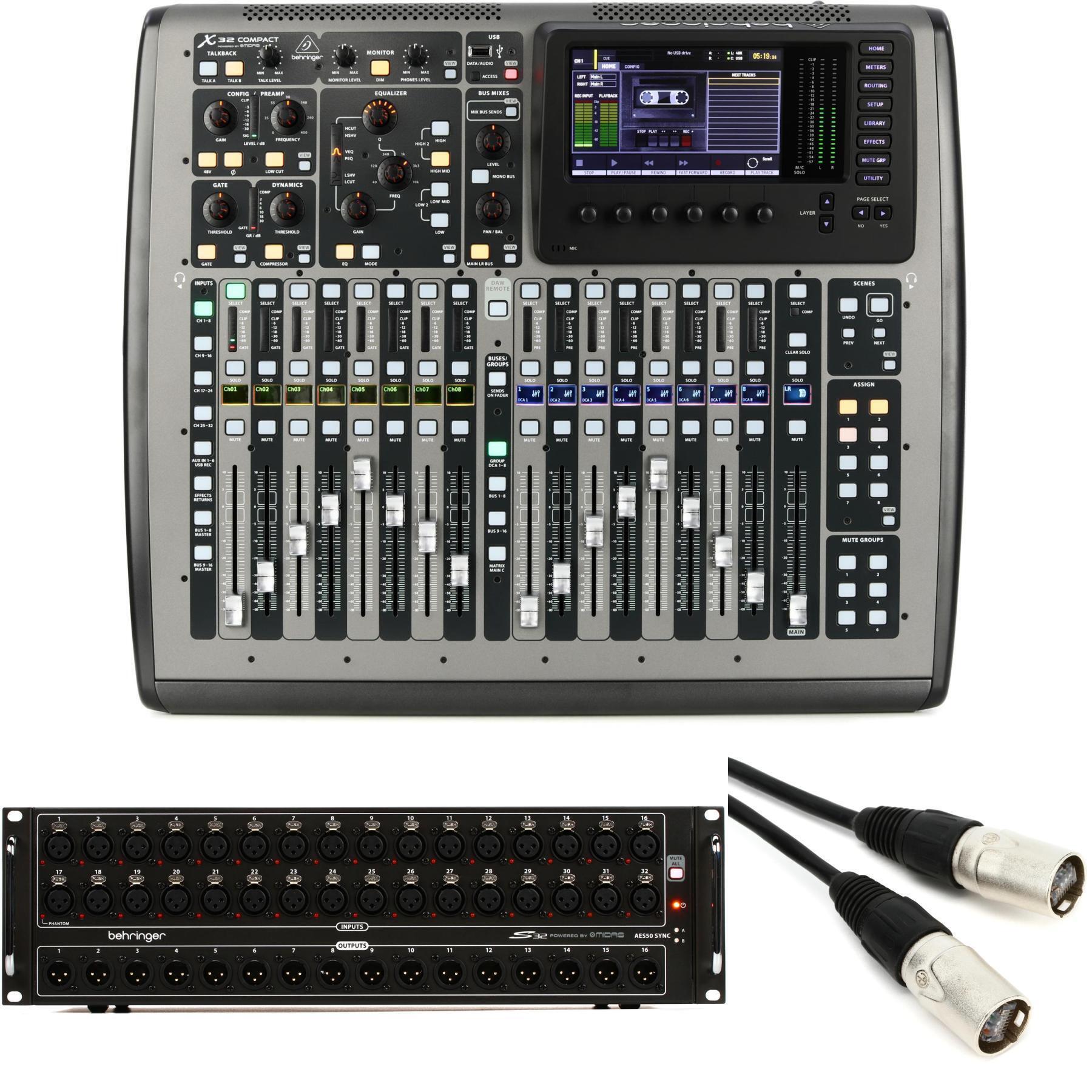 Behringer X32 Compact 调音台配S32舞台接口箱
