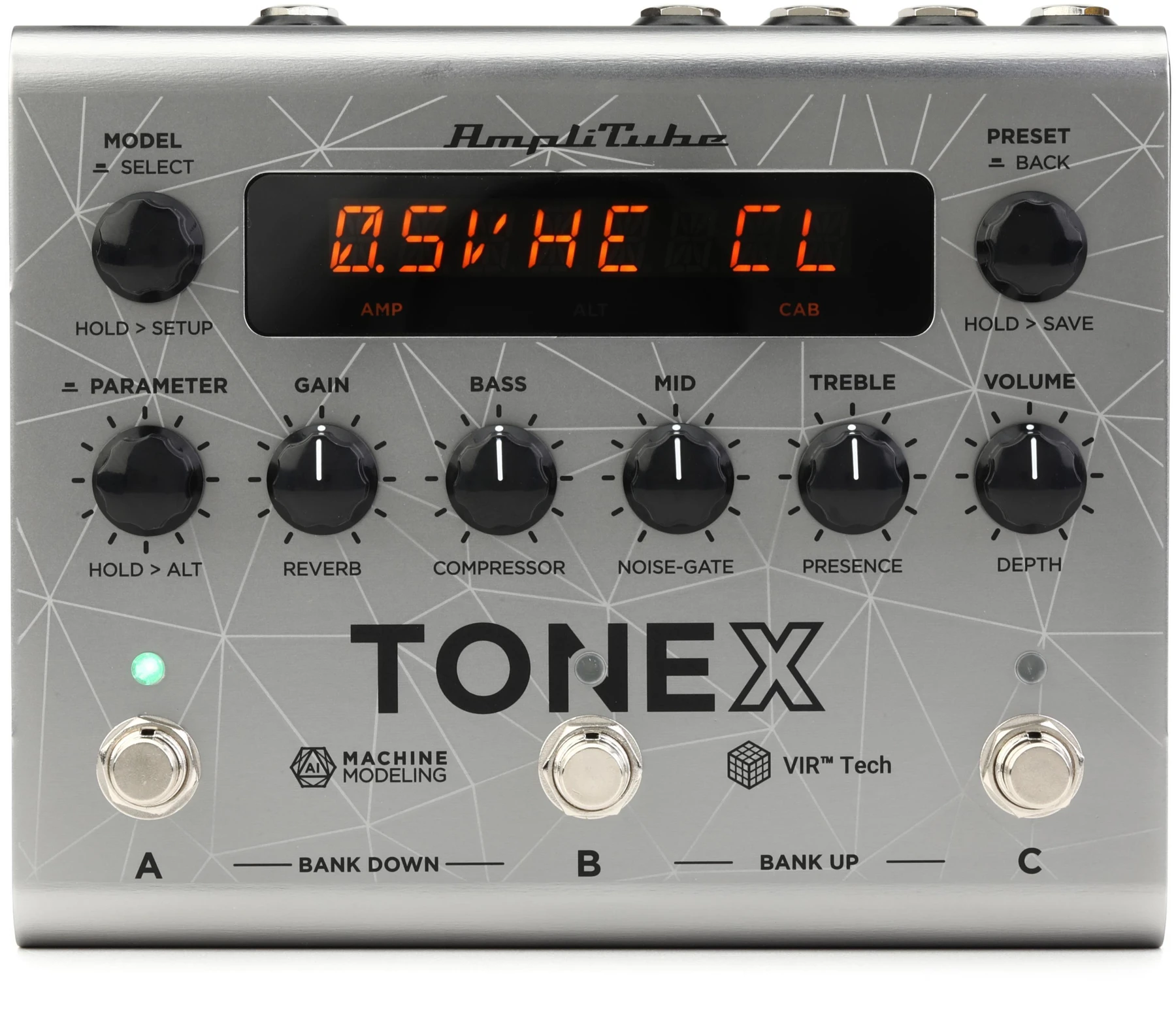 IK Multimedia TONEX Pedal Bass Edition 放大器/箱体/踏板建模器 - 银色