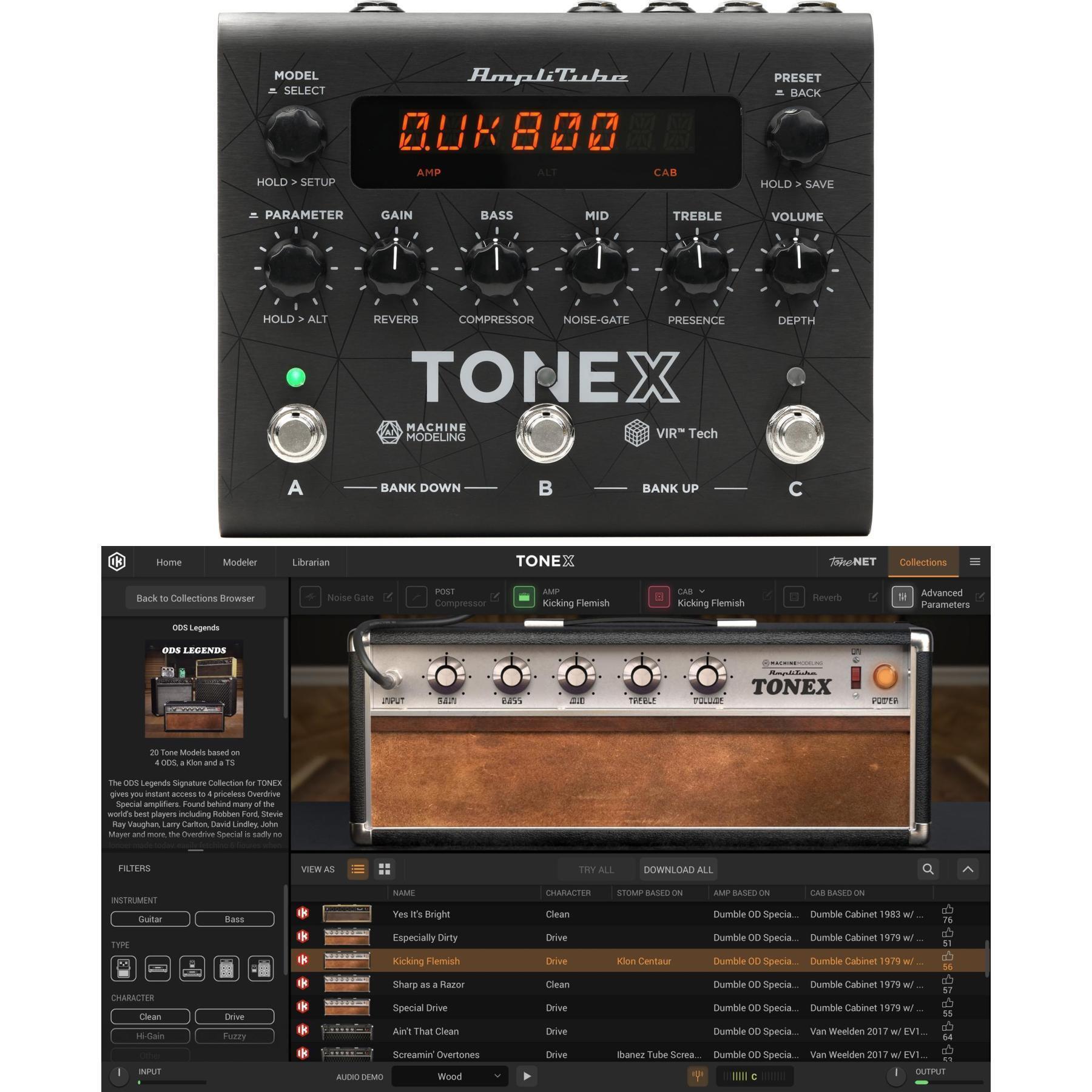IK Multimedia TONEX Pedal 放大器/箱体/踏板建模器，附 ODS Legends 系列