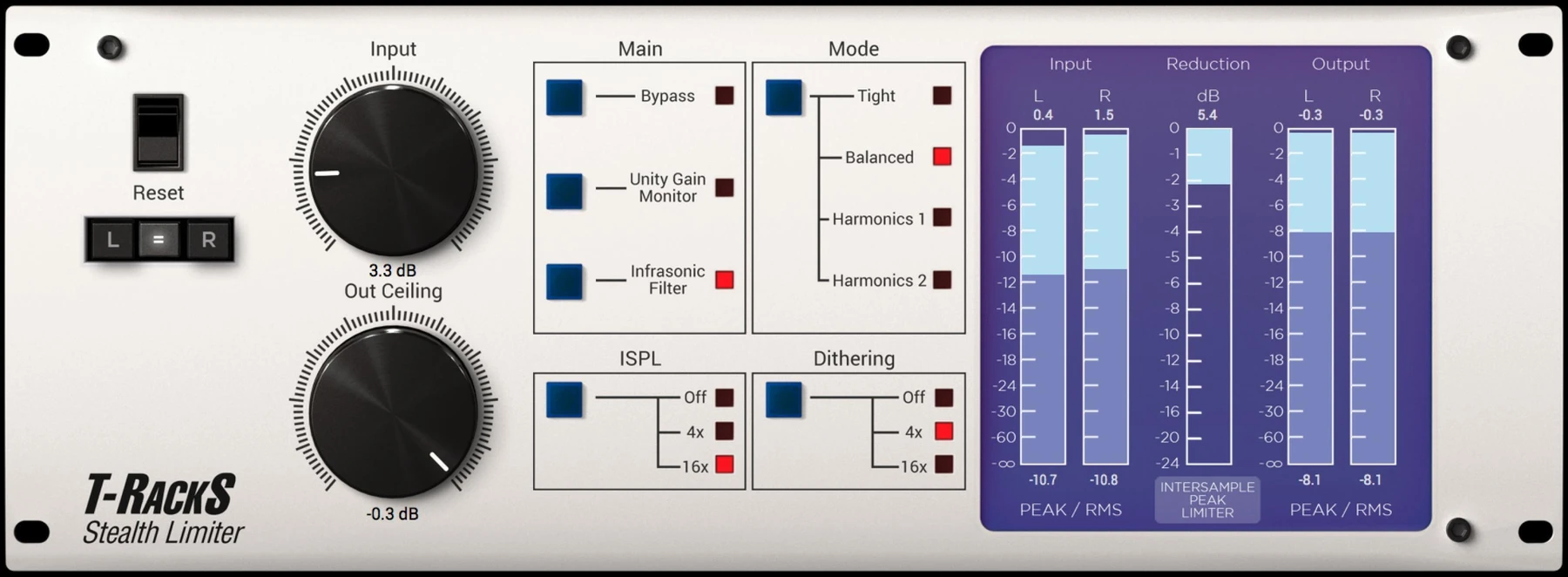 IK Multimedia T-RackS Stealth Limiter 插件