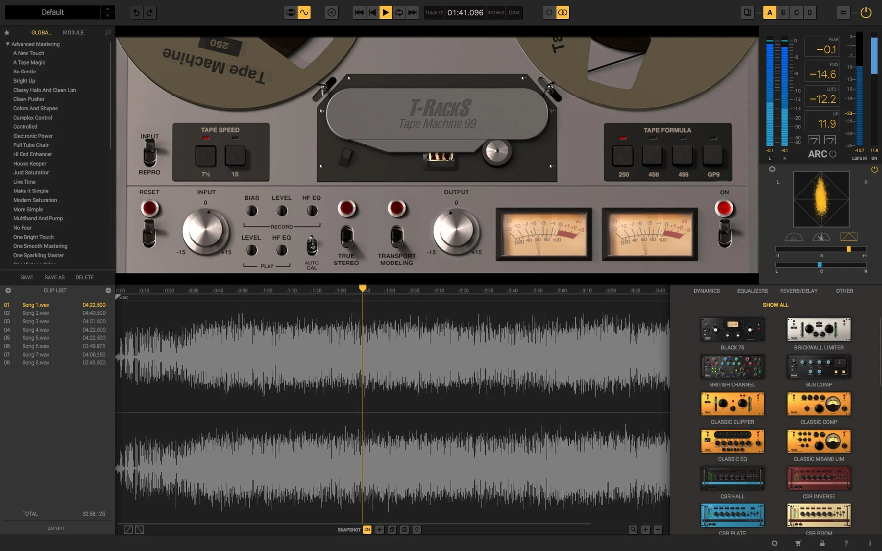 IK Multimedia T-RackS Tape Machines 99 磁带机