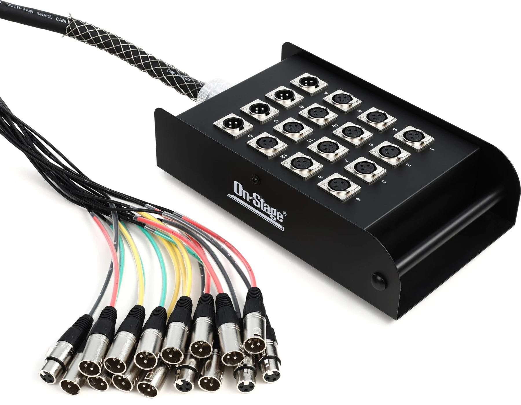 On-Stage SNK12450V2 12进4出 XLR 舞台多芯线缆 - 50 英尺