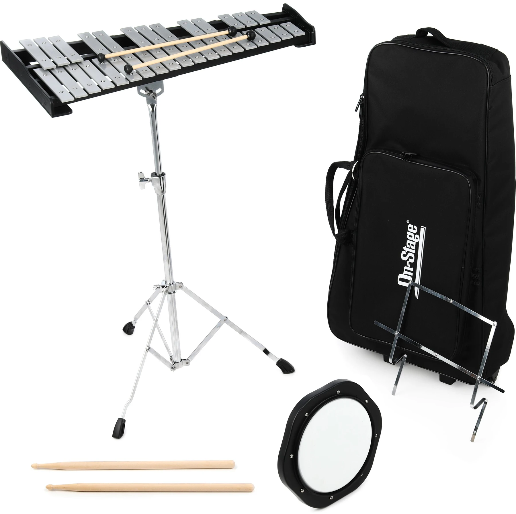 On-Stage BSK2500 带拉杆包的学生钟琴套装 - 2.5个八度