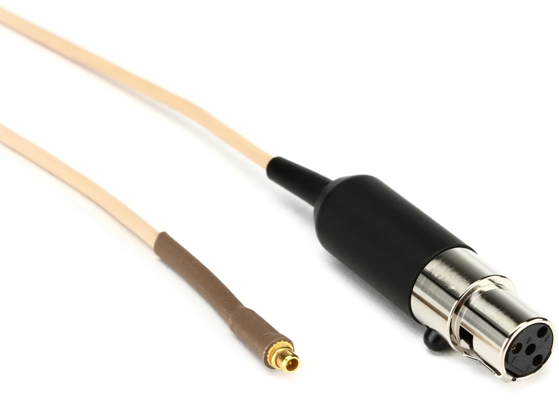 Countryman E6 耳挂式麦克风线缆 - 直径 2mm，配适用于舒尔无线系统的 TA4F 接头 - 浅米色