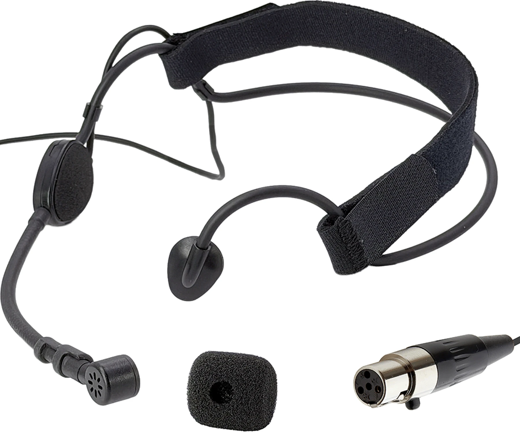 Acacia Audio LIZ 健身心形指向头戴式麦克风 - TA4F，黑色