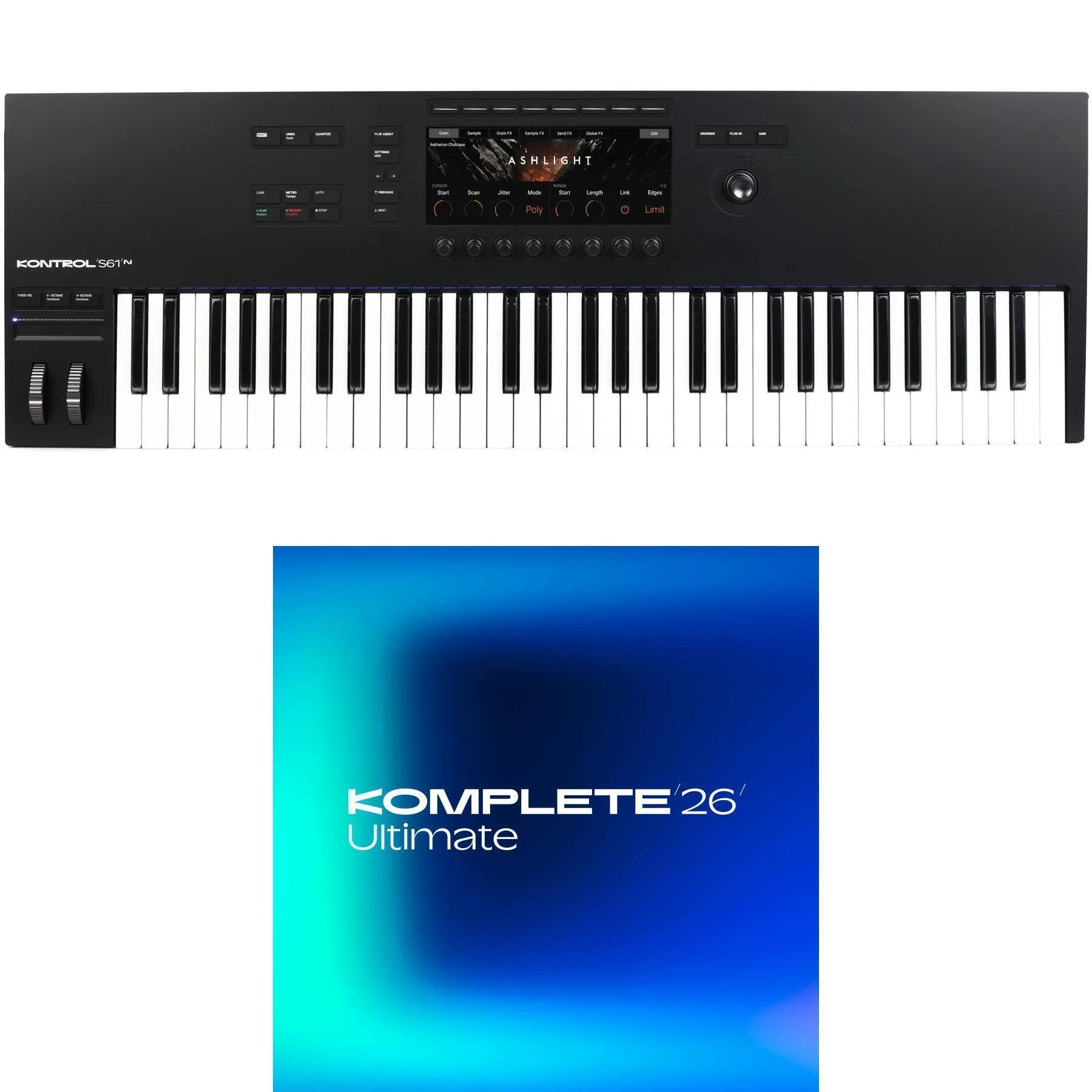 Native Instruments Kontrol S61 Mk3 61 键智能键盘控制器 Ultimate 套装