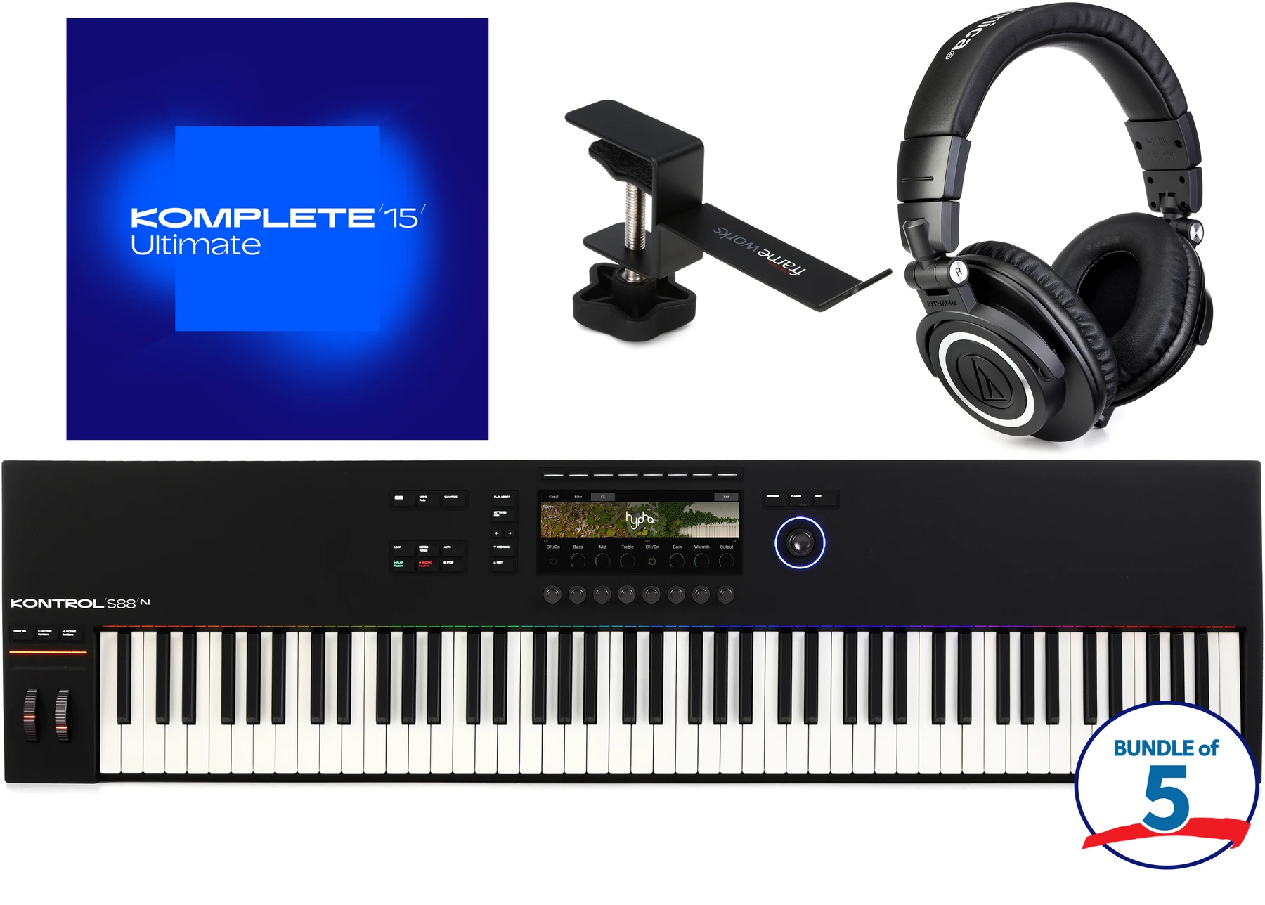 Native Instruments Kontrol S88 Mk3 88 键智能键盘控制器和 Komplete Komplete Ultimate 教育实验室套装