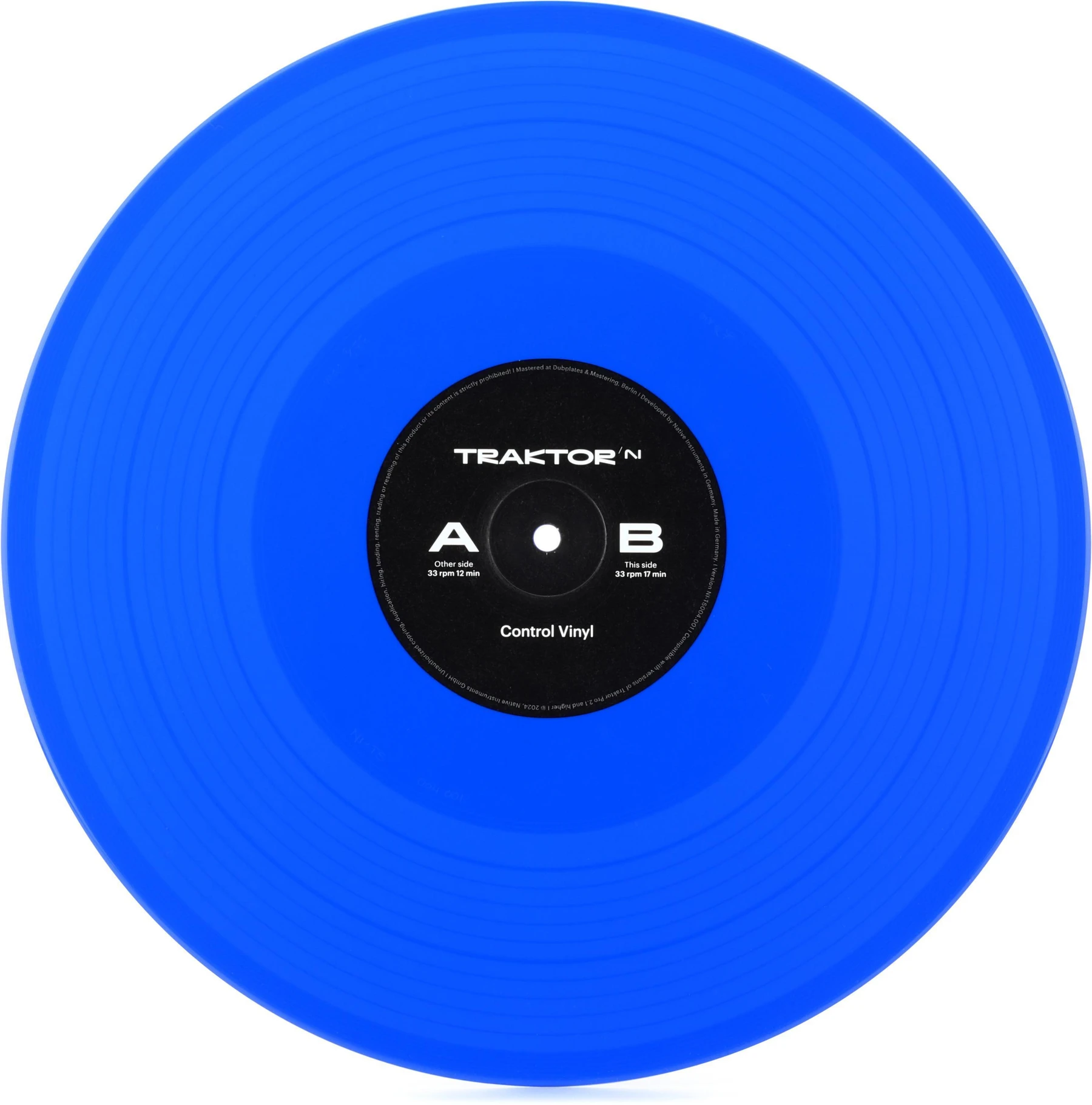 Native Instruments Traktor 控制黑胶唱片 - 单张黑胶，蓝色