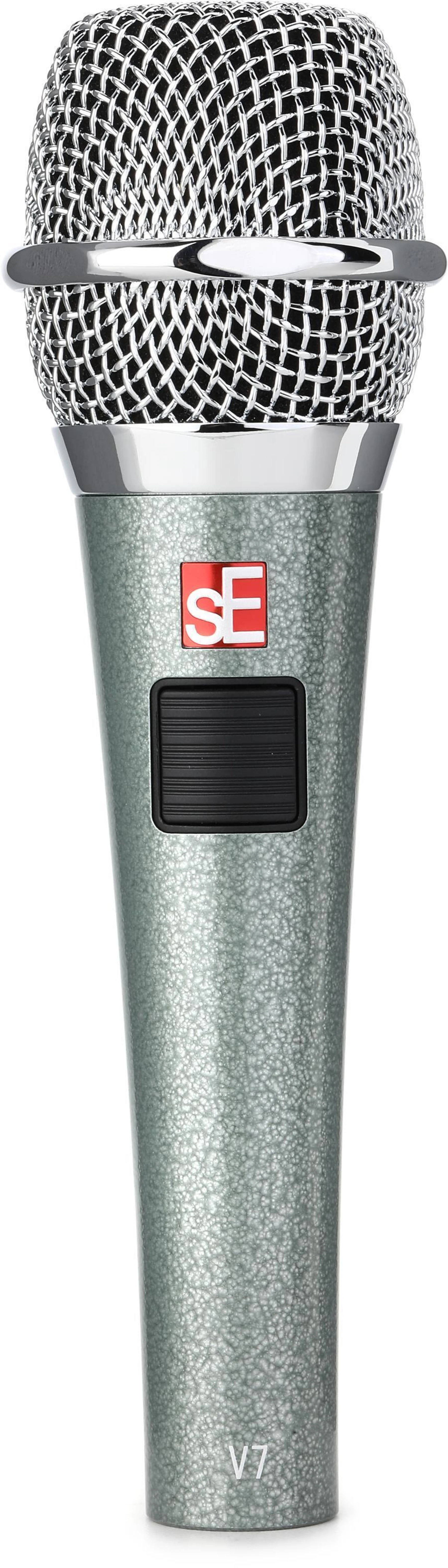 sE Electronics V7 PTT 动圈麦克风 - 复古锤纹绿色