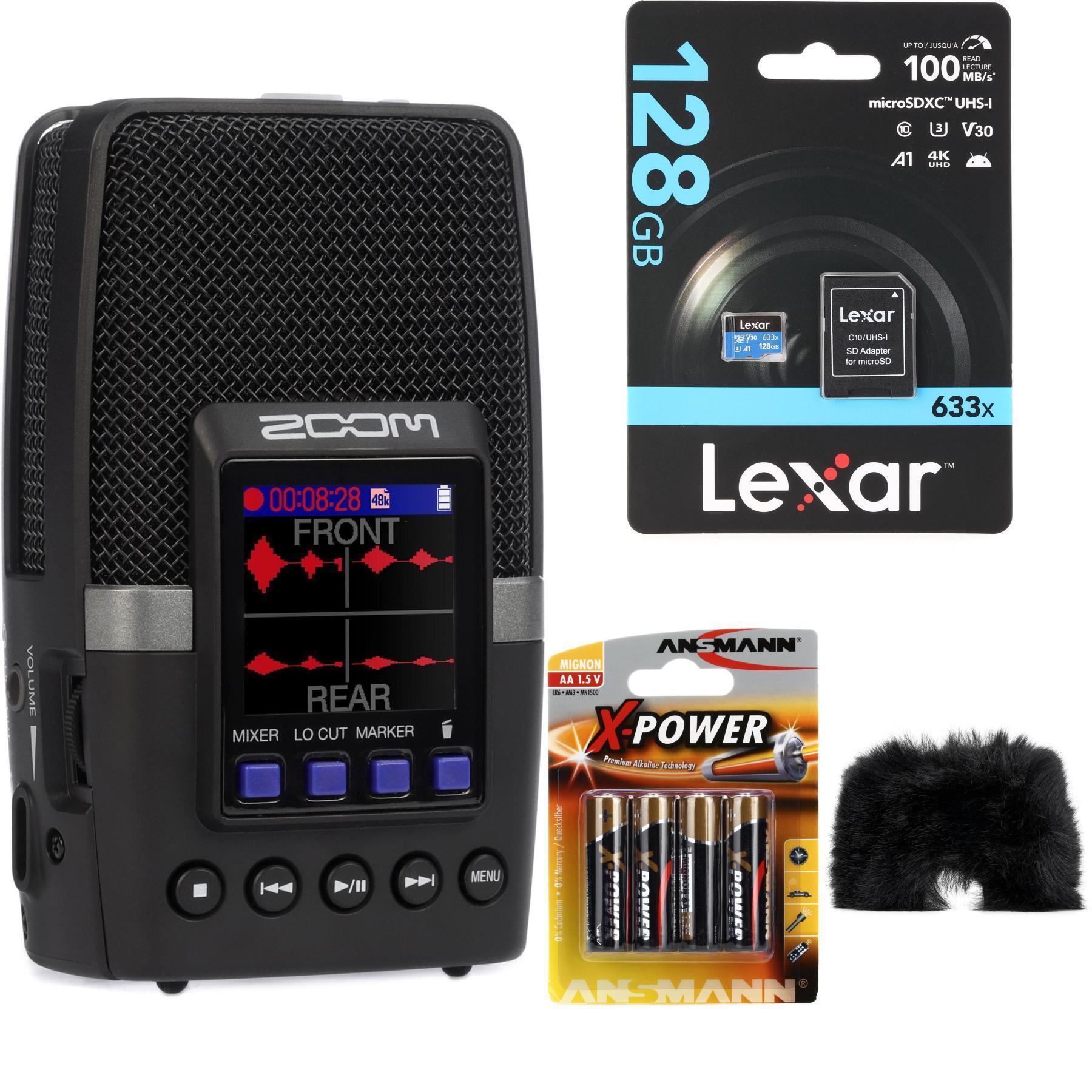 Zoom H2essential 多麦克风便携式录音机电池套装