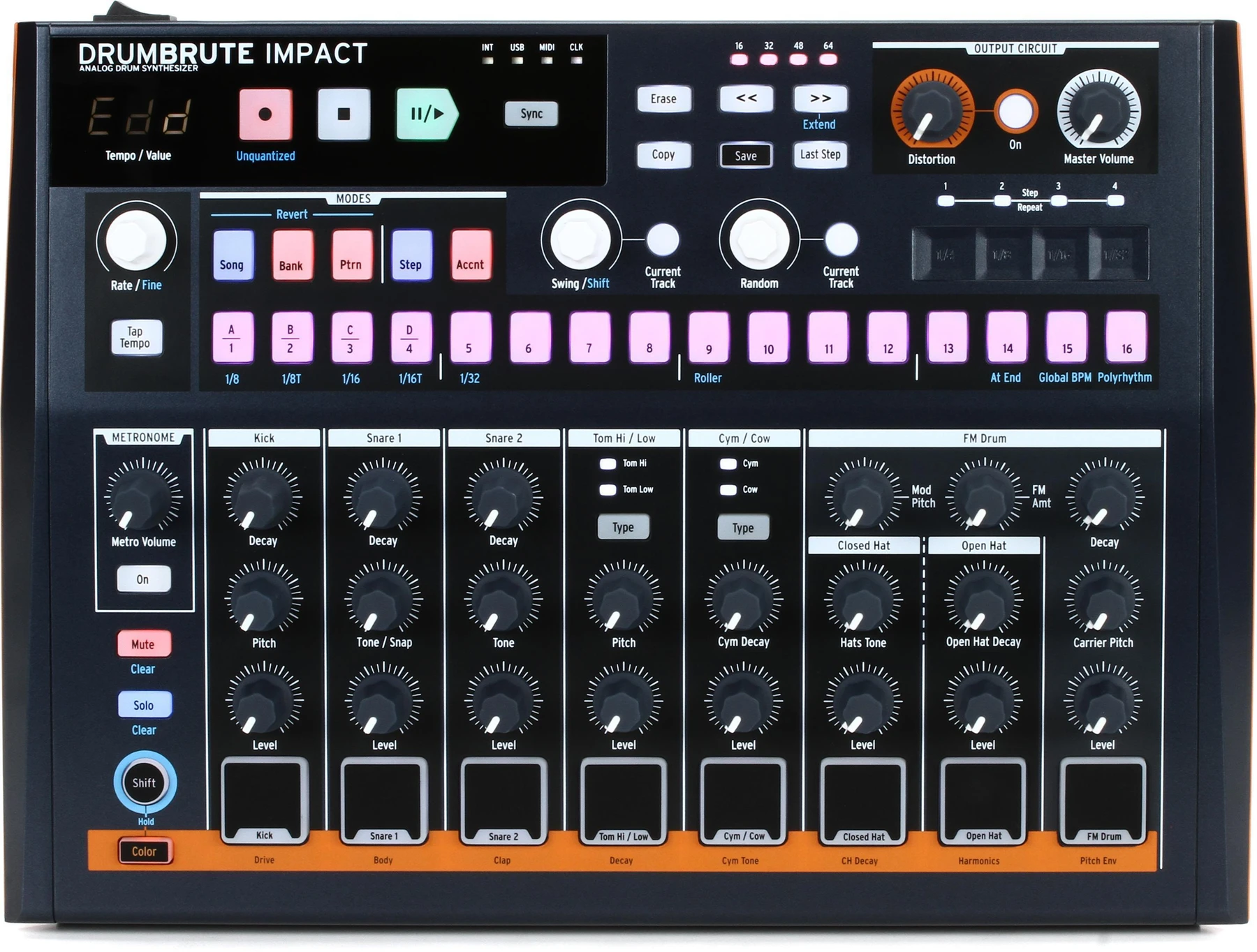 Arturia DrumBrute Impact 模拟鼓机