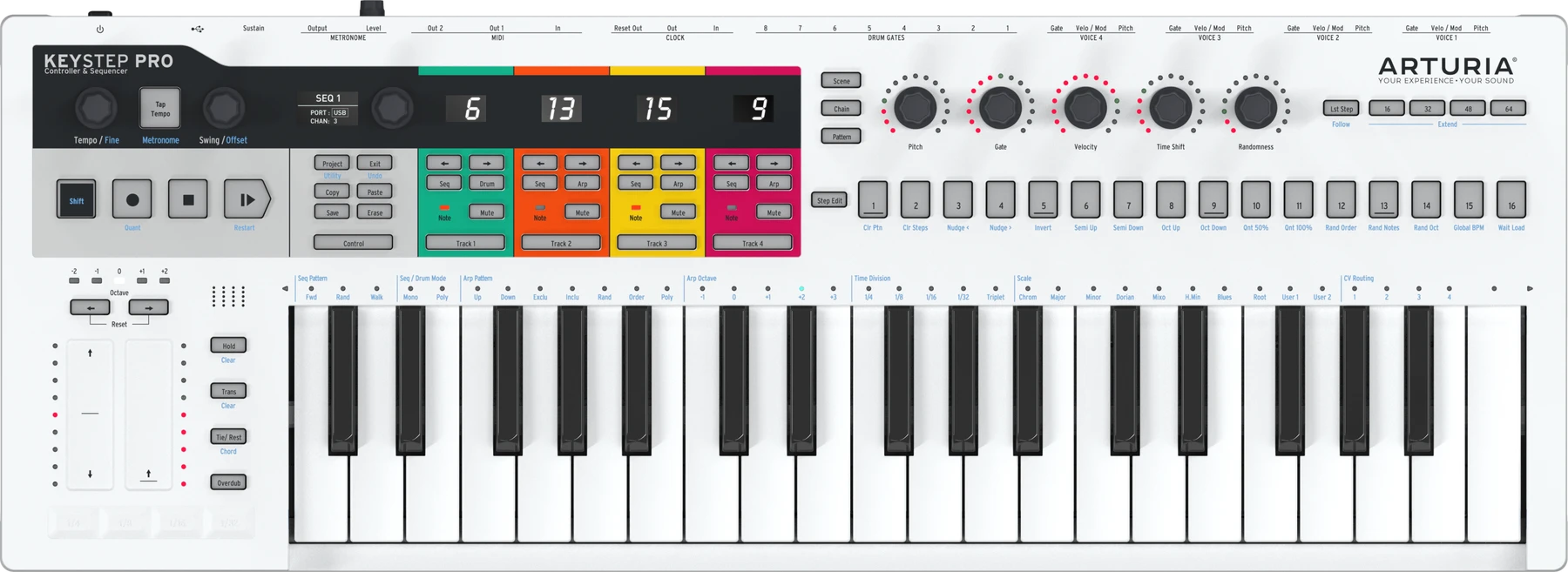 Arturia KeyStep Pro 37键控制器和音序器