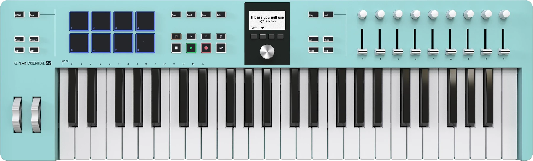 Arturia KeyLab Essential mk3 49键键盘控制器 - 海蓝色