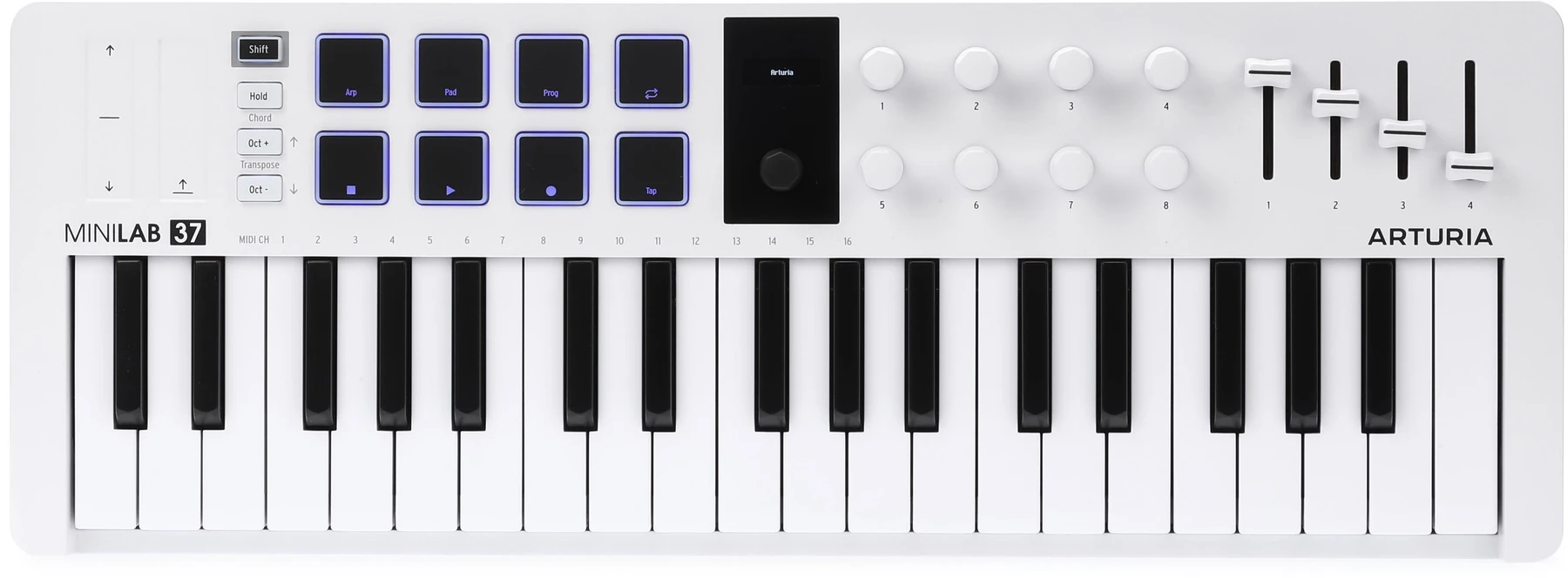 Arturia MiniLab 37 mk3 超薄键控制器 - 白色