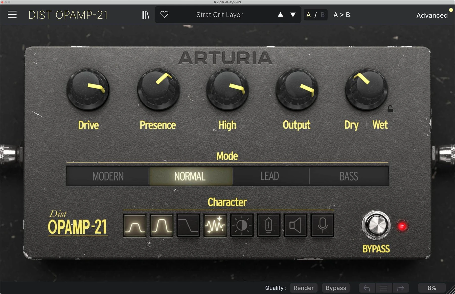 Arturia Dist OPAMP-21 失真插件