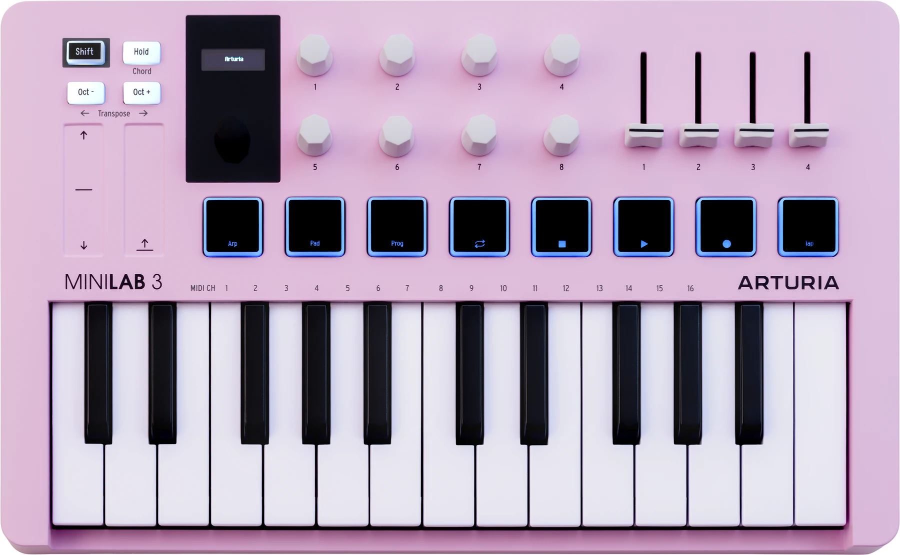 Arturia MiniLab 3 25键超薄键控制器 - 玫瑰石英色
