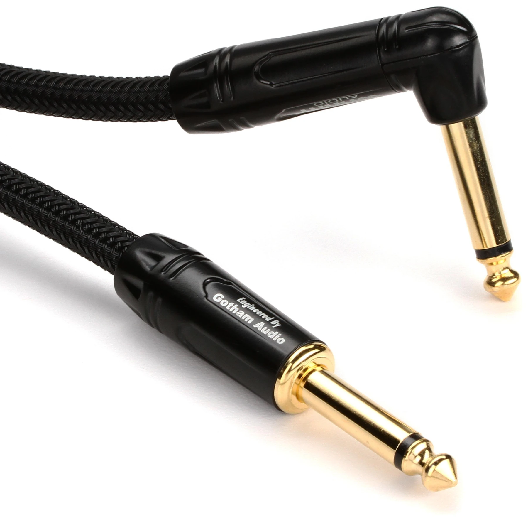 Warm Audio Prem-TS-1RT-10' Premier Gold 直头转直角乐器线缆 - 10 英尺