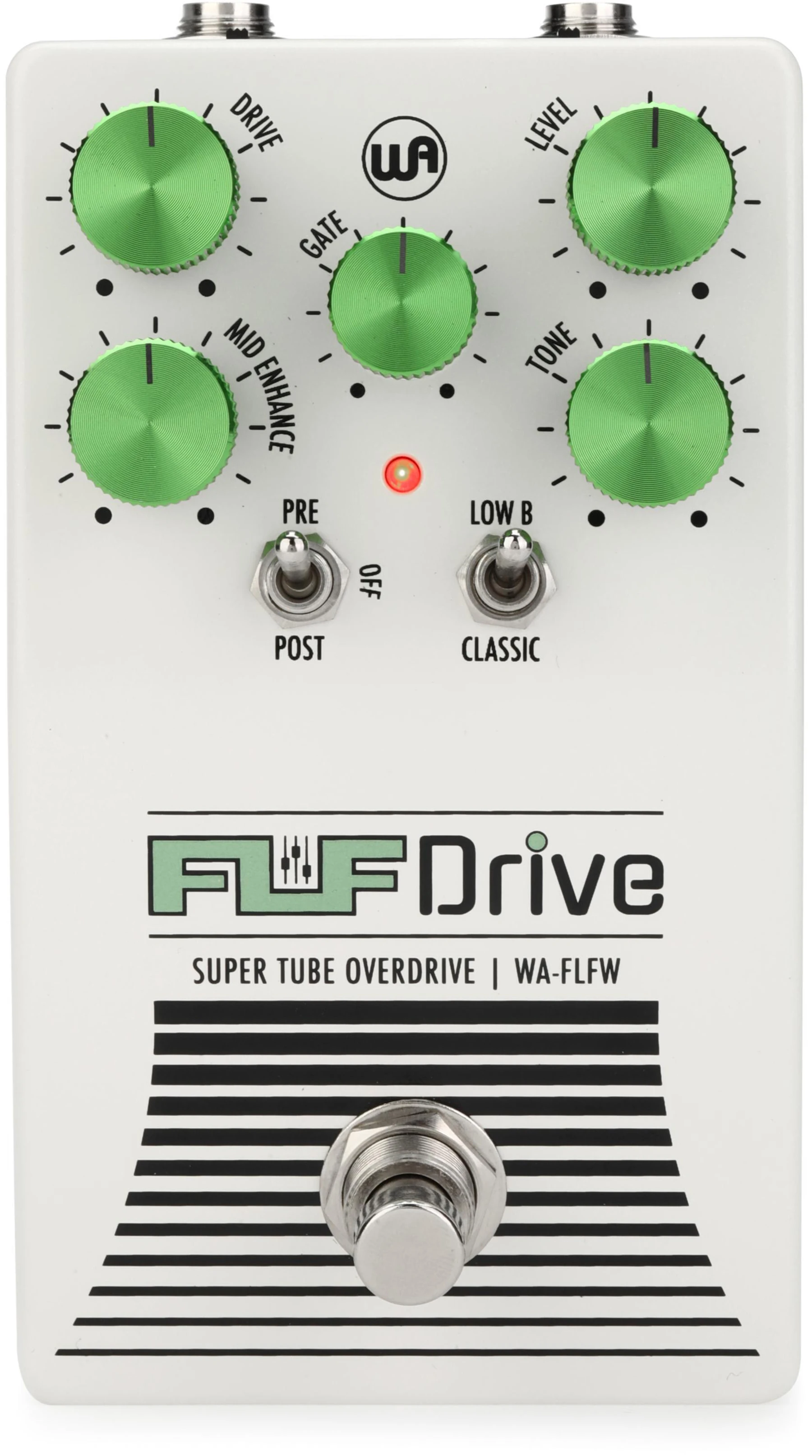 Warm Audio Fluff Drive 过载效果器踏板 - 白色，Sweetwater 独家版