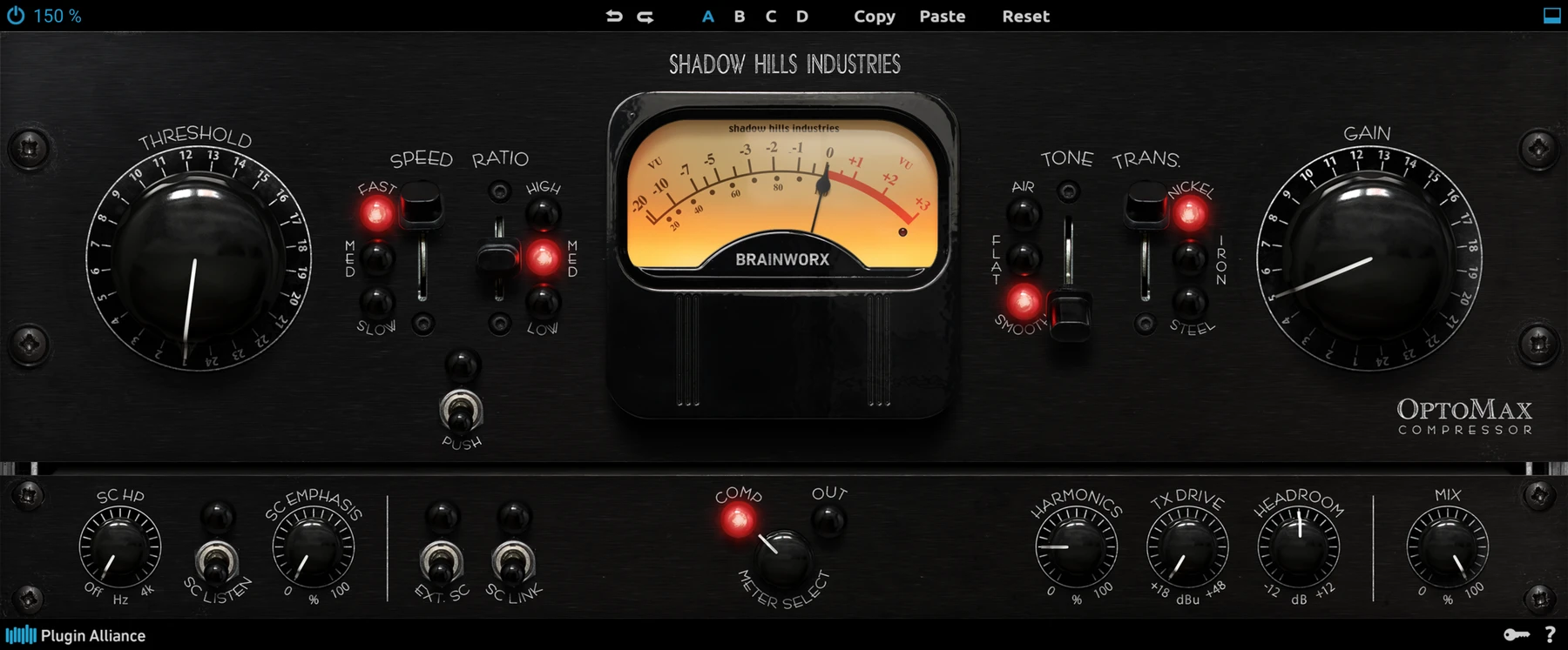 Brainworx Shadow Hills OptoMax 压缩器插件