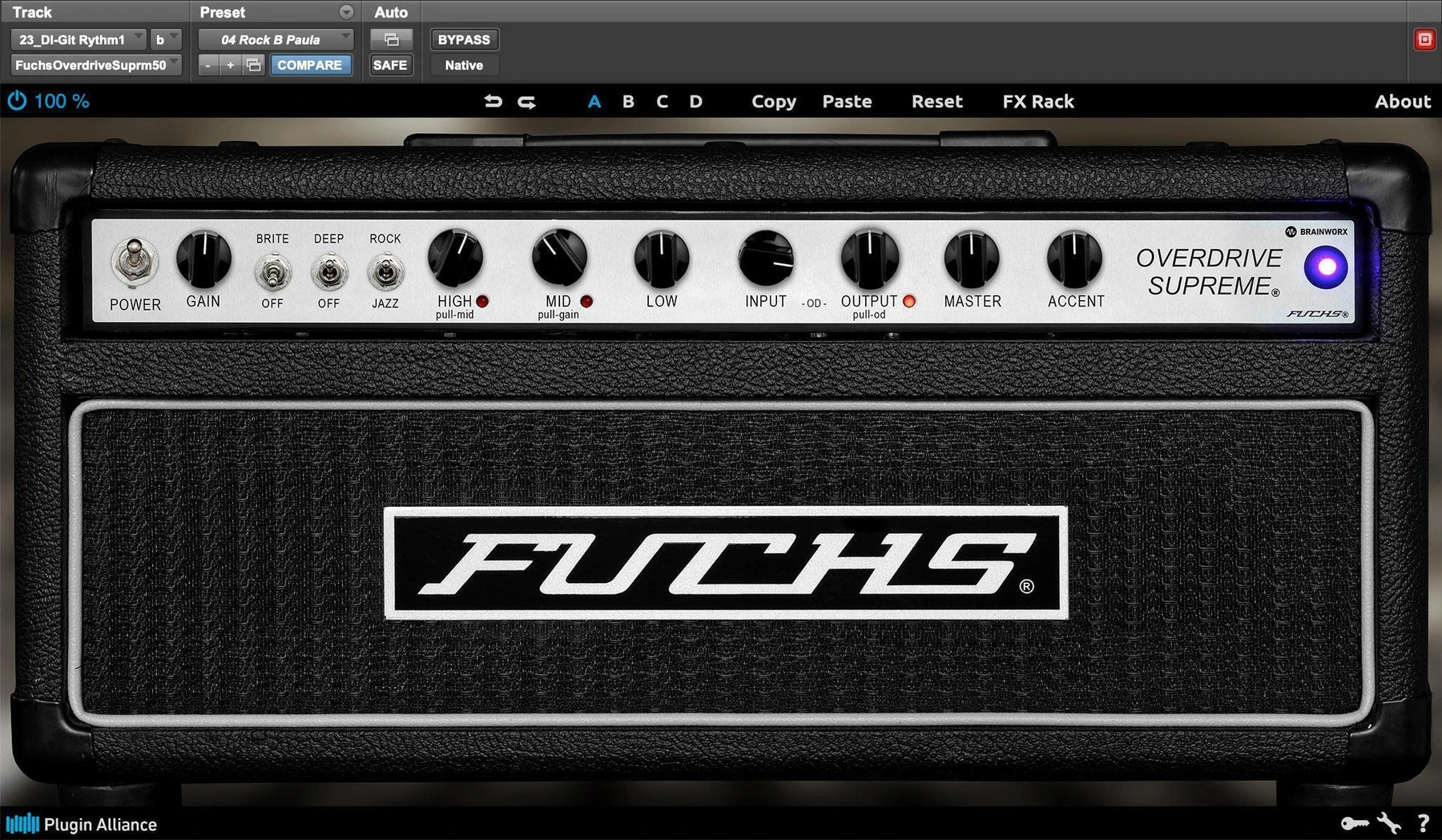 Brainworx Fuchs Overdrive Supreme 50 插件
