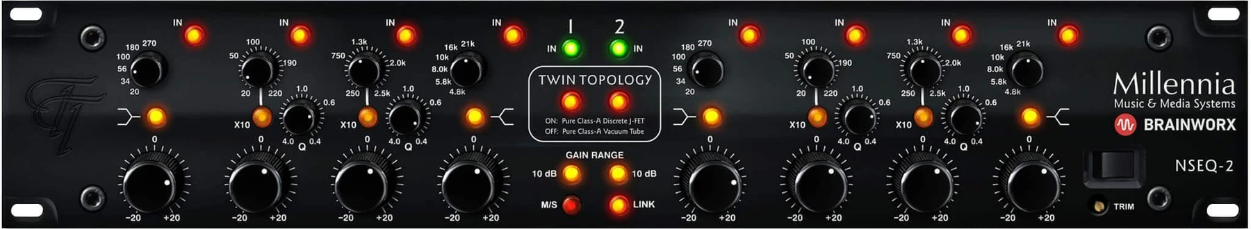 Brainworx Millennia NSEQ-2 双电子管/JFET 参数立体声均衡器插件
