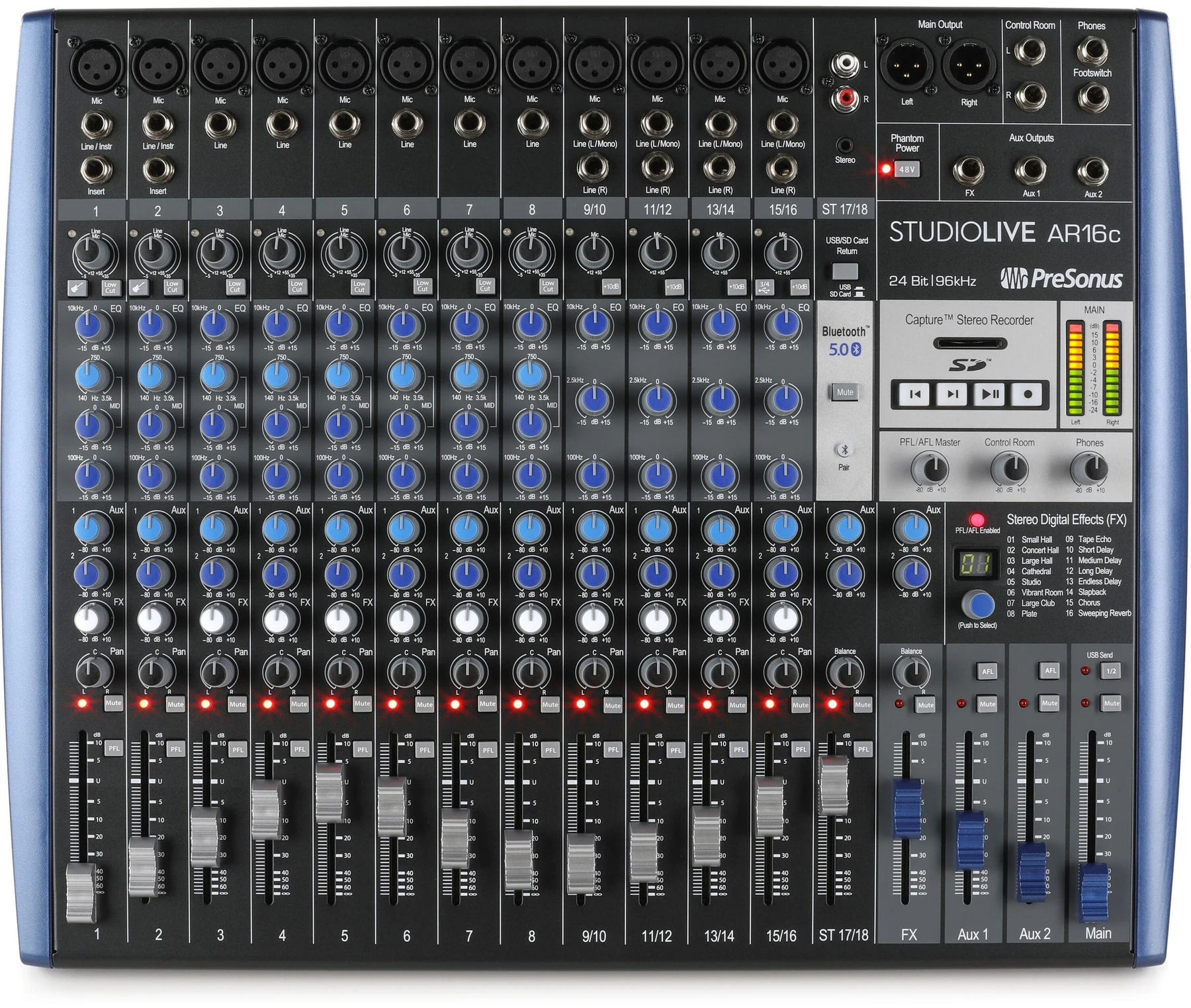 PreSonus StudioLive AR16c 带效果器的调音台和音频接口