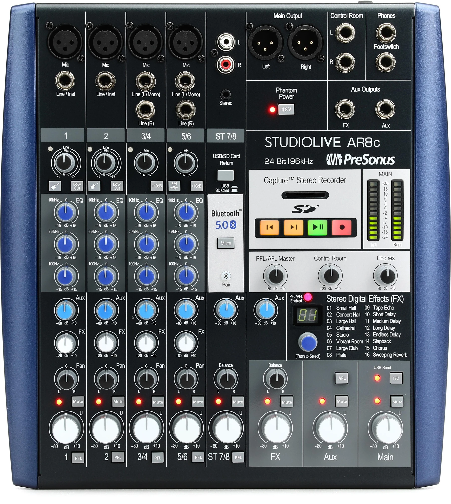 PreSonus StudioLive AR8c 带效果器的调音台和音频接口