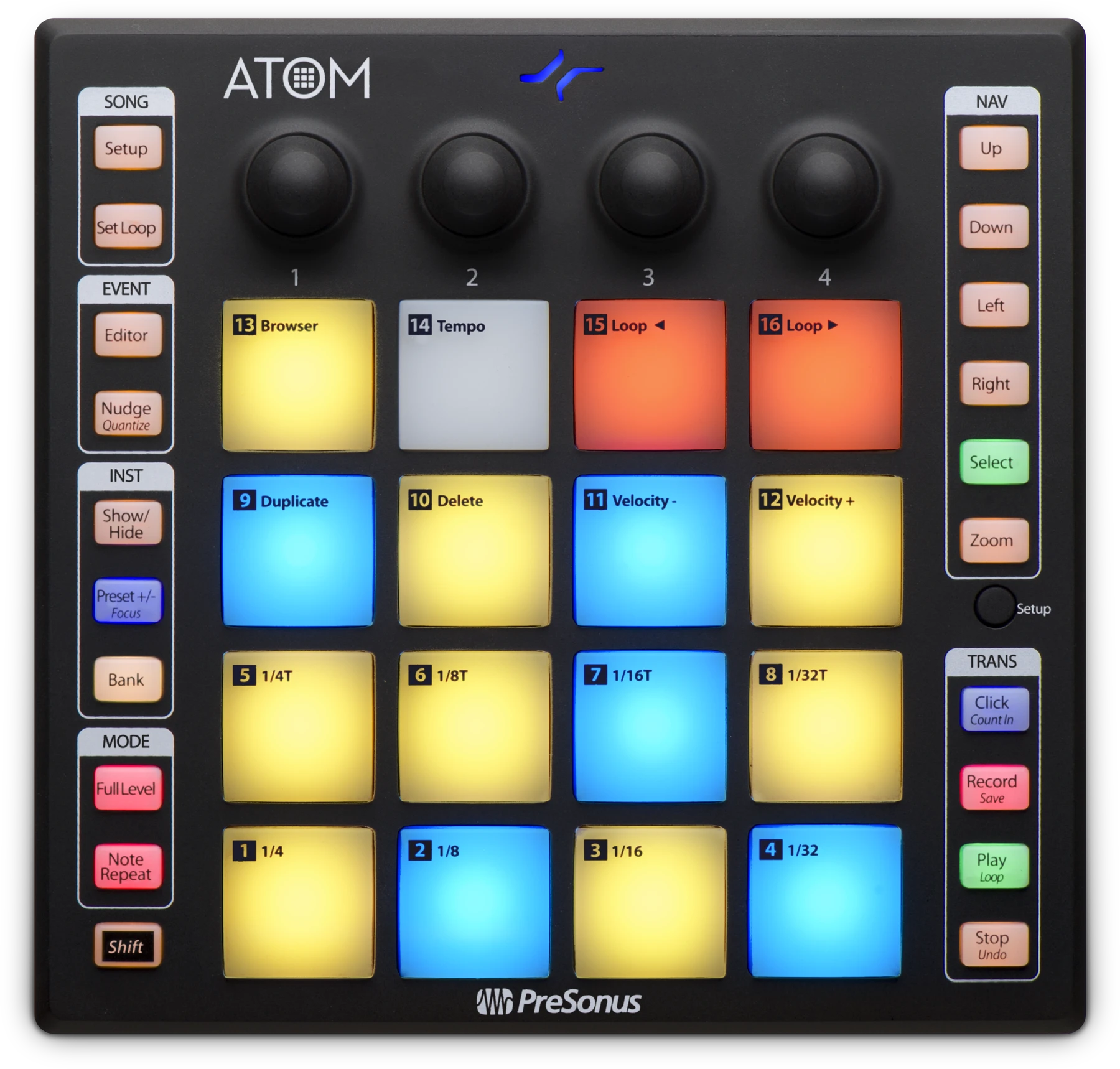 PreSonus ATOM 16垫性能控制器