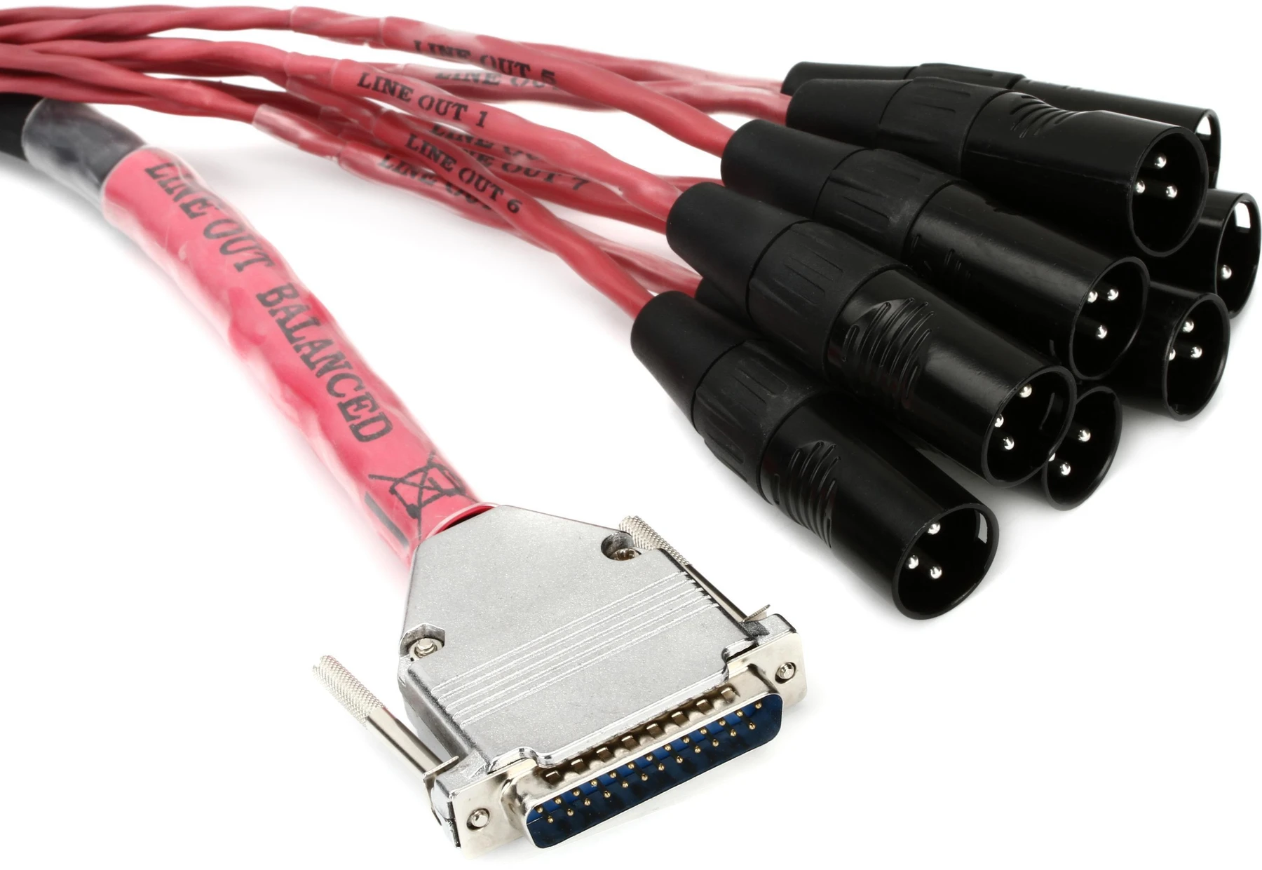 Avid DB25 转 XLR 公头 DigiSnake 线缆 - 12 英尺