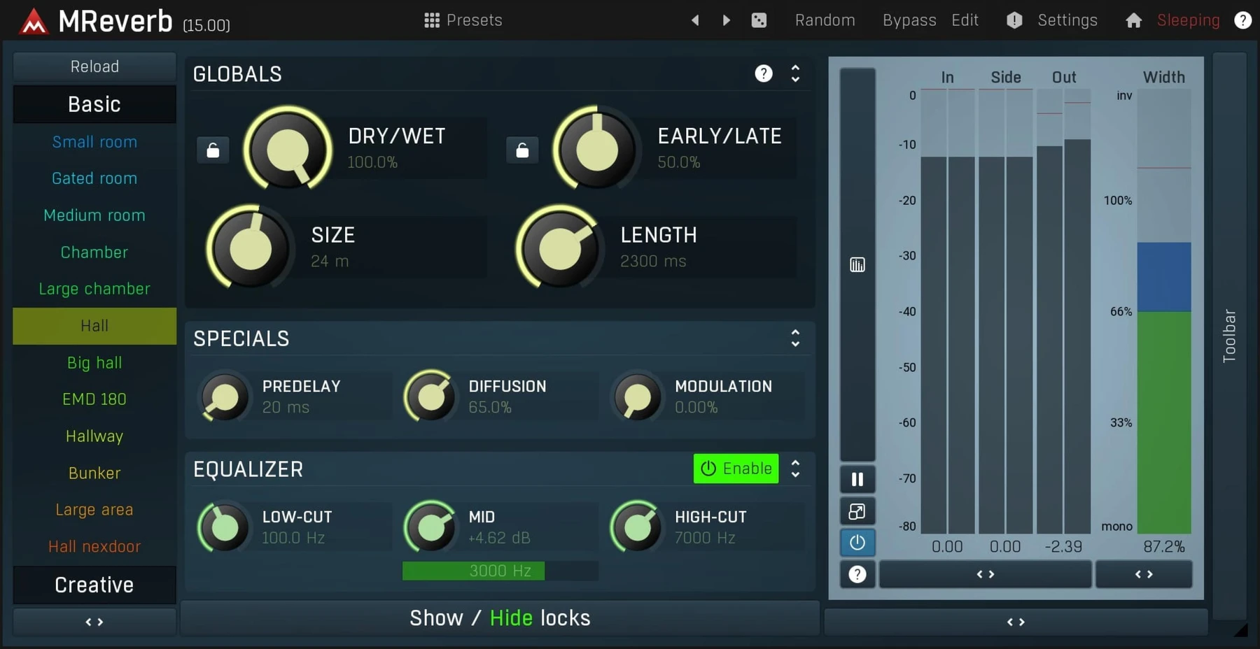 MeldaProduction MReverb 混响插件