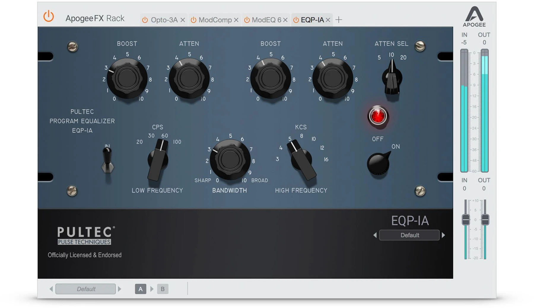 Apogee Pultec EQP-1A 节目均衡器插件