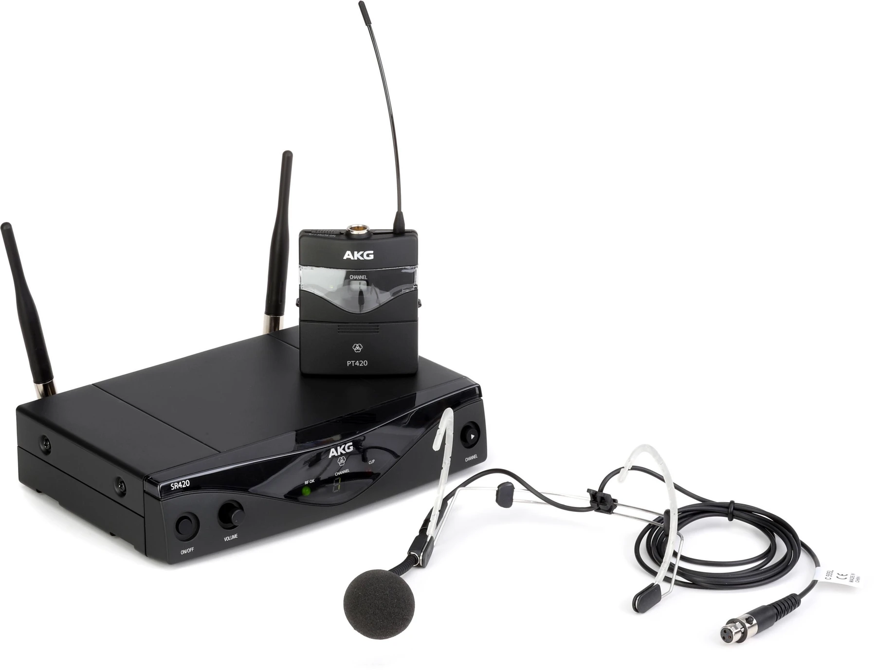 AKG WMS420 头戴式套装无线麦克风系统 - A 频段