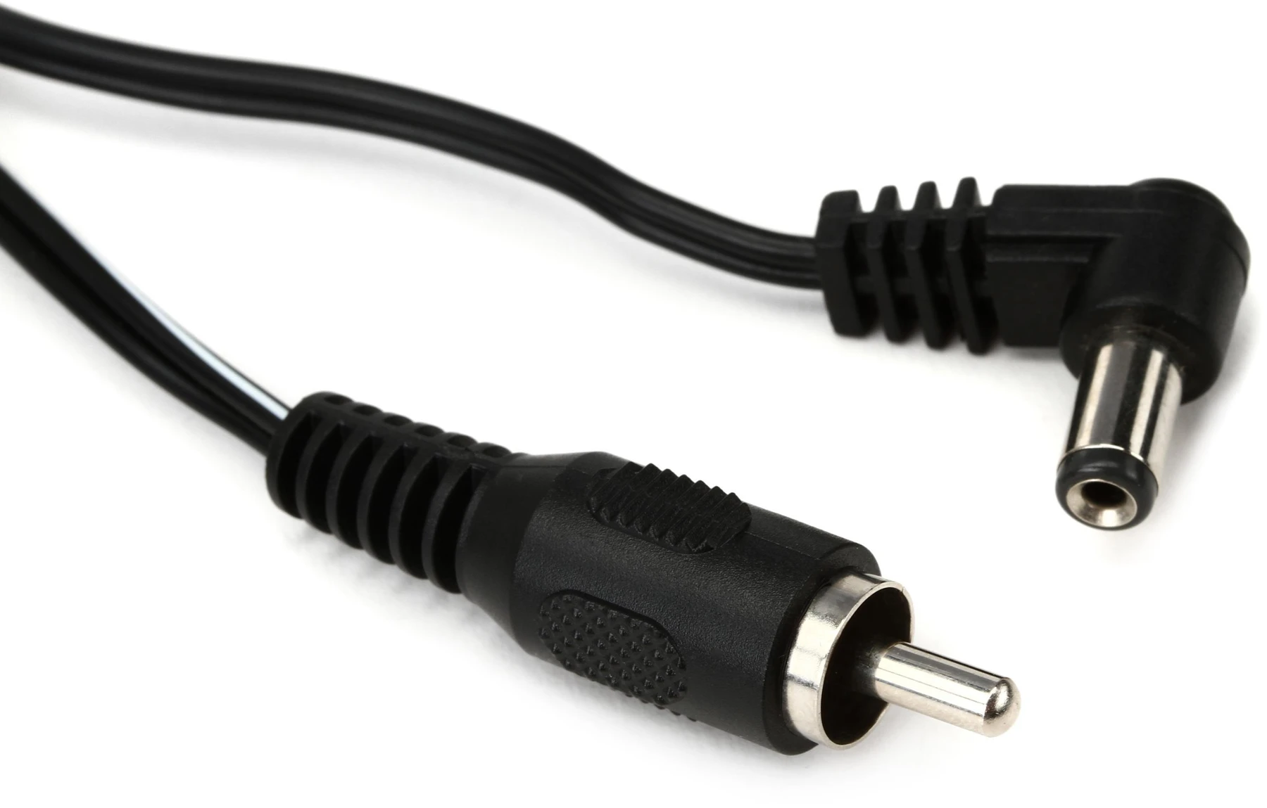Eventide 1050 - 50厘米 2.1毫米中心负极直角 RCA 线缆，黑色