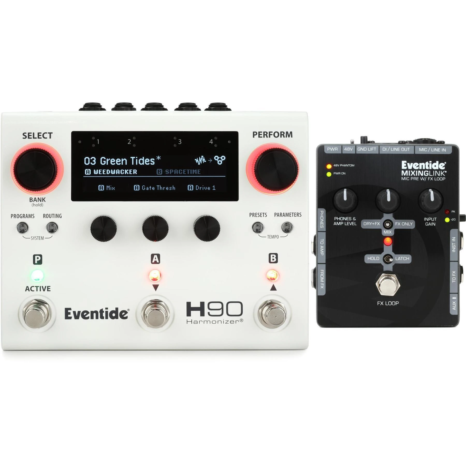 Eventide H90 Harmonizer 多效果踏板和 Mixing Link 麦克风前置放大器