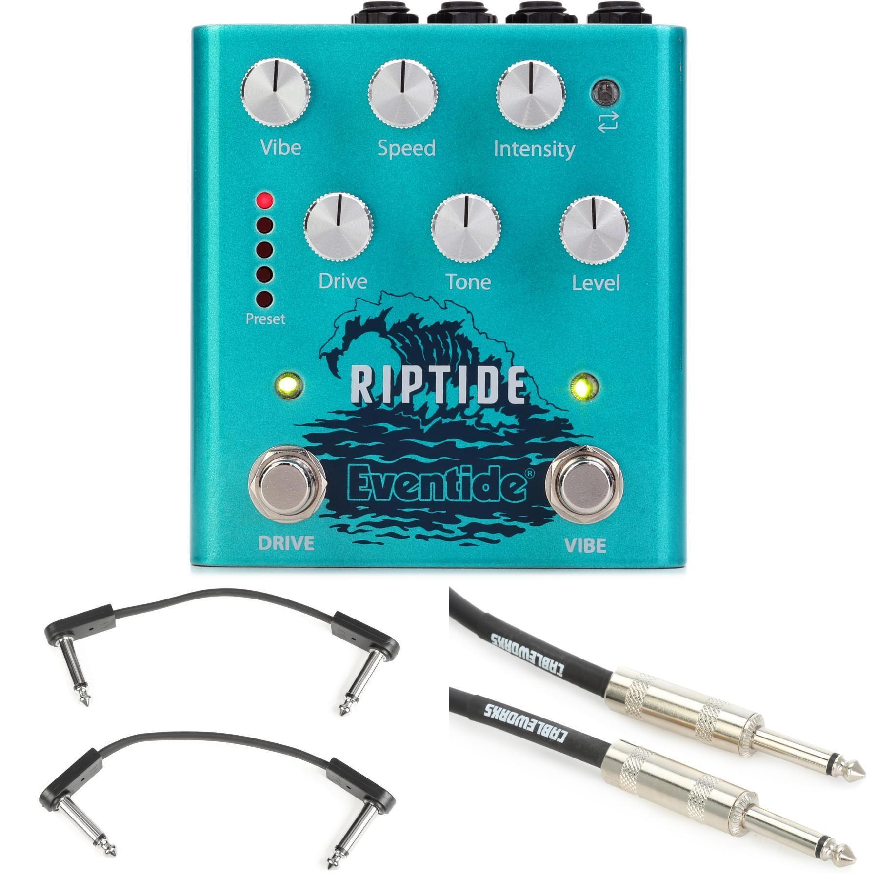 Eventide Riptide 立体声驱动和 Uni-Vibe 效果踏板 - 线缆套装