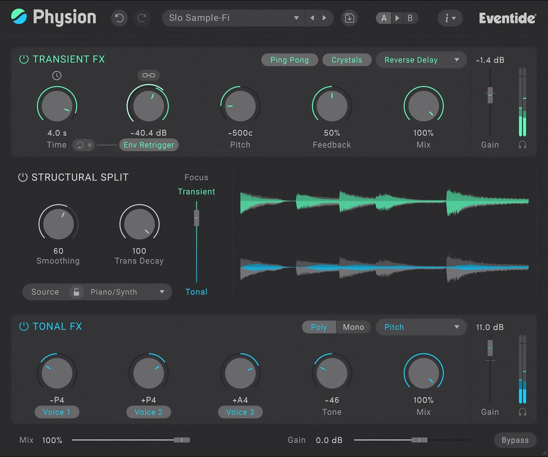 Eventide Physion MK II 瞬态与音调音频分离器插件 - 教育版