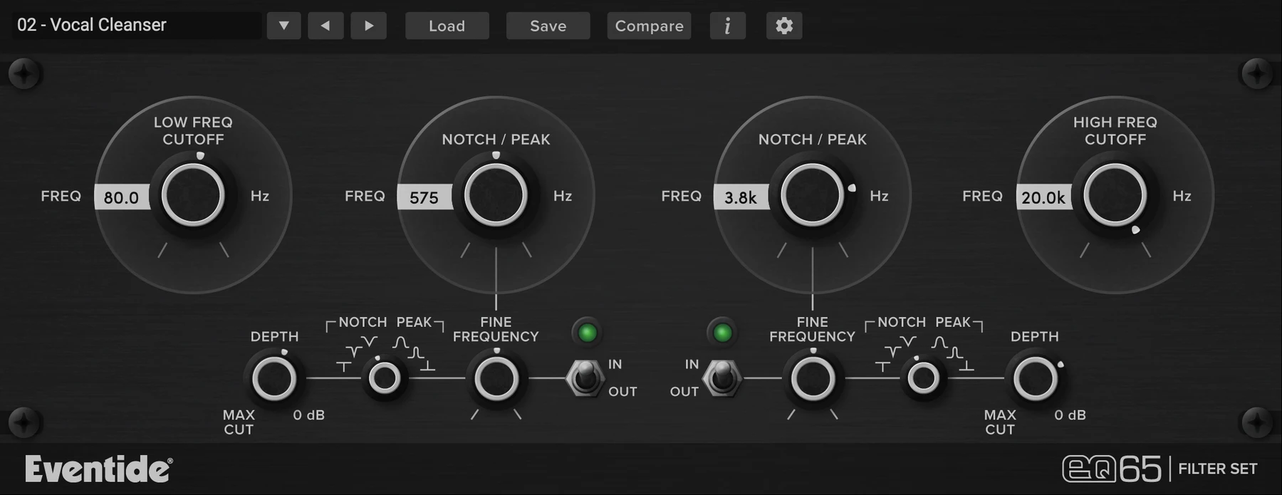 Eventide EQ65 滤波器套装插件 - 学术版
