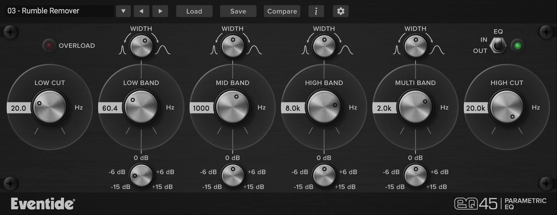 Eventide EQ45 参数均衡器插件 - 学术版