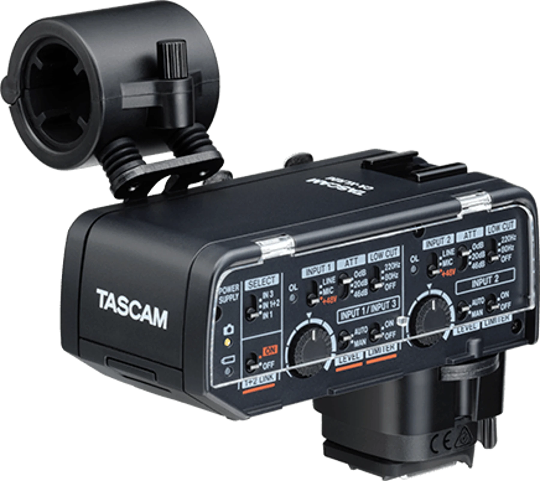 TASCAM CA-XLR2d-C 用于佳能无反相机的 XLR 麦克风适配器