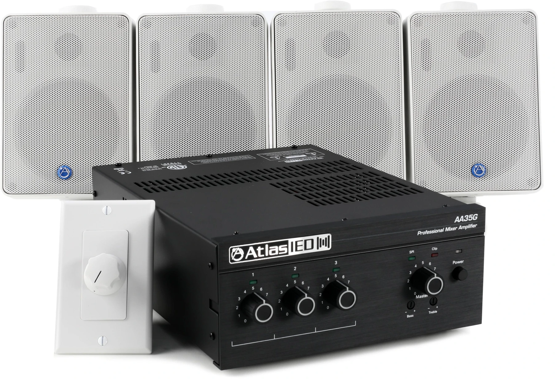 AtlasIED EZSYS-BGM-S 完整商用音乐 70V 表面安装系统