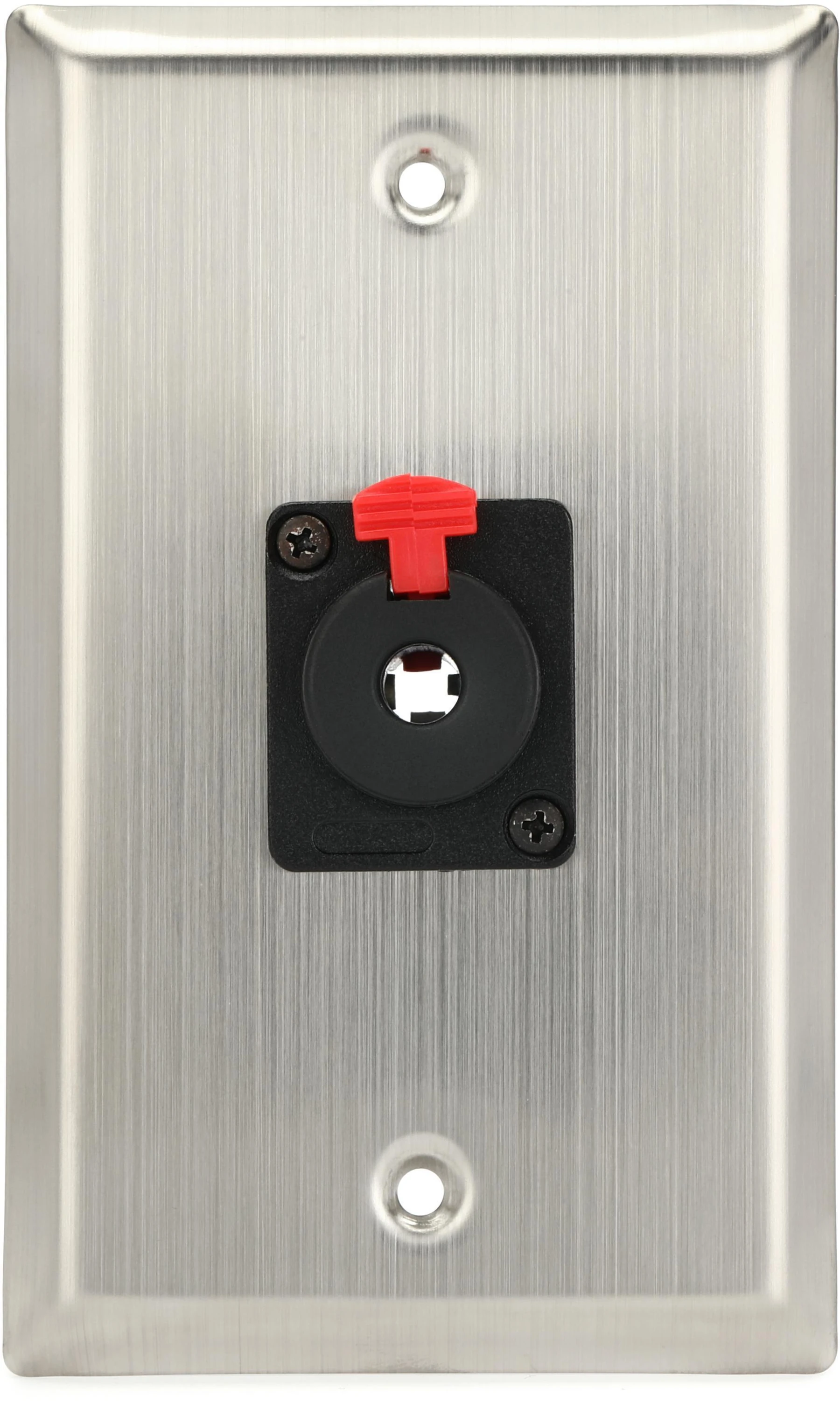 AtlasIED SG-QTRSL-F1 带母头锁定式 1/4 英寸 TRS 连接器的单联不锈钢面板