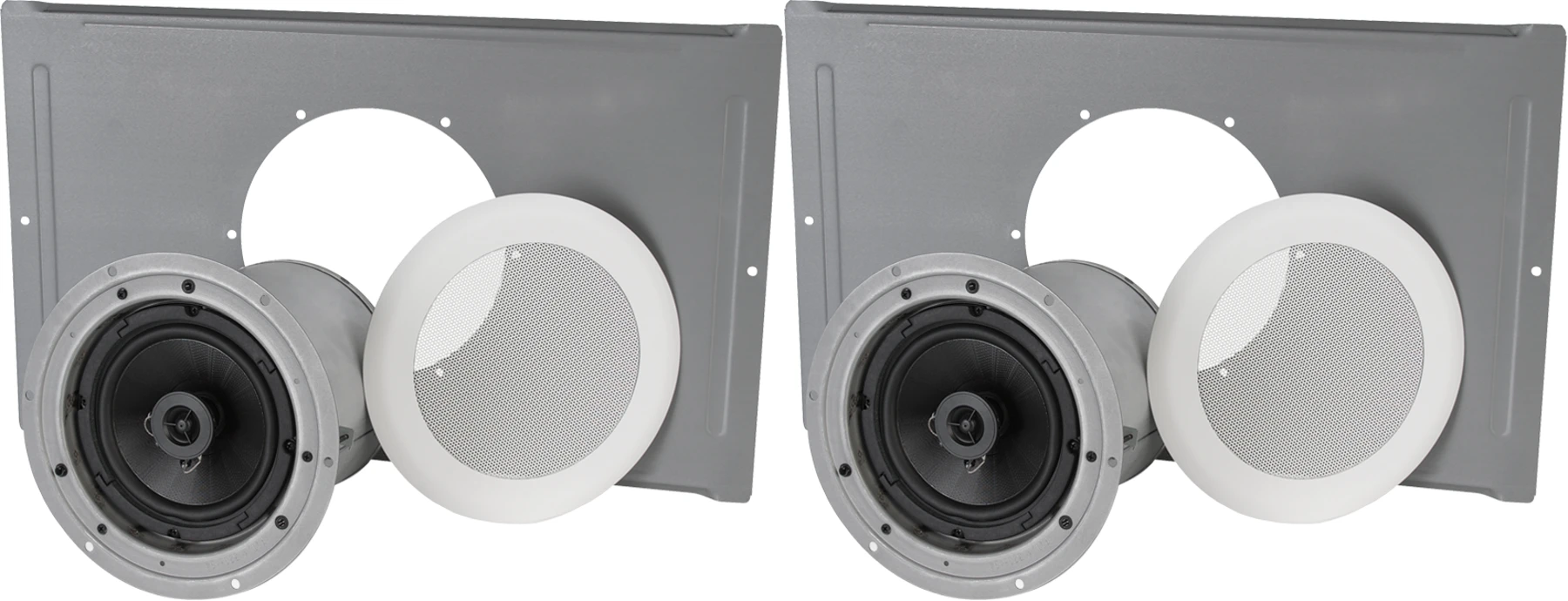 AtlasIED FAP62T-USA 预装式系列 6英寸 50W 70V 扬声器套装 - 白色（一对）