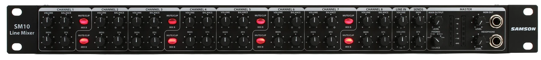 Samson SM10 10 通道立体声线路混音器