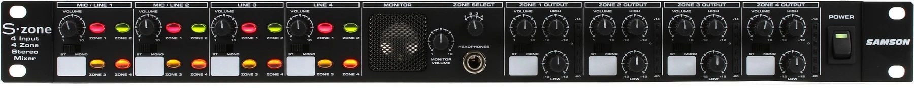 Samson S-Zone 机架式分区混音器