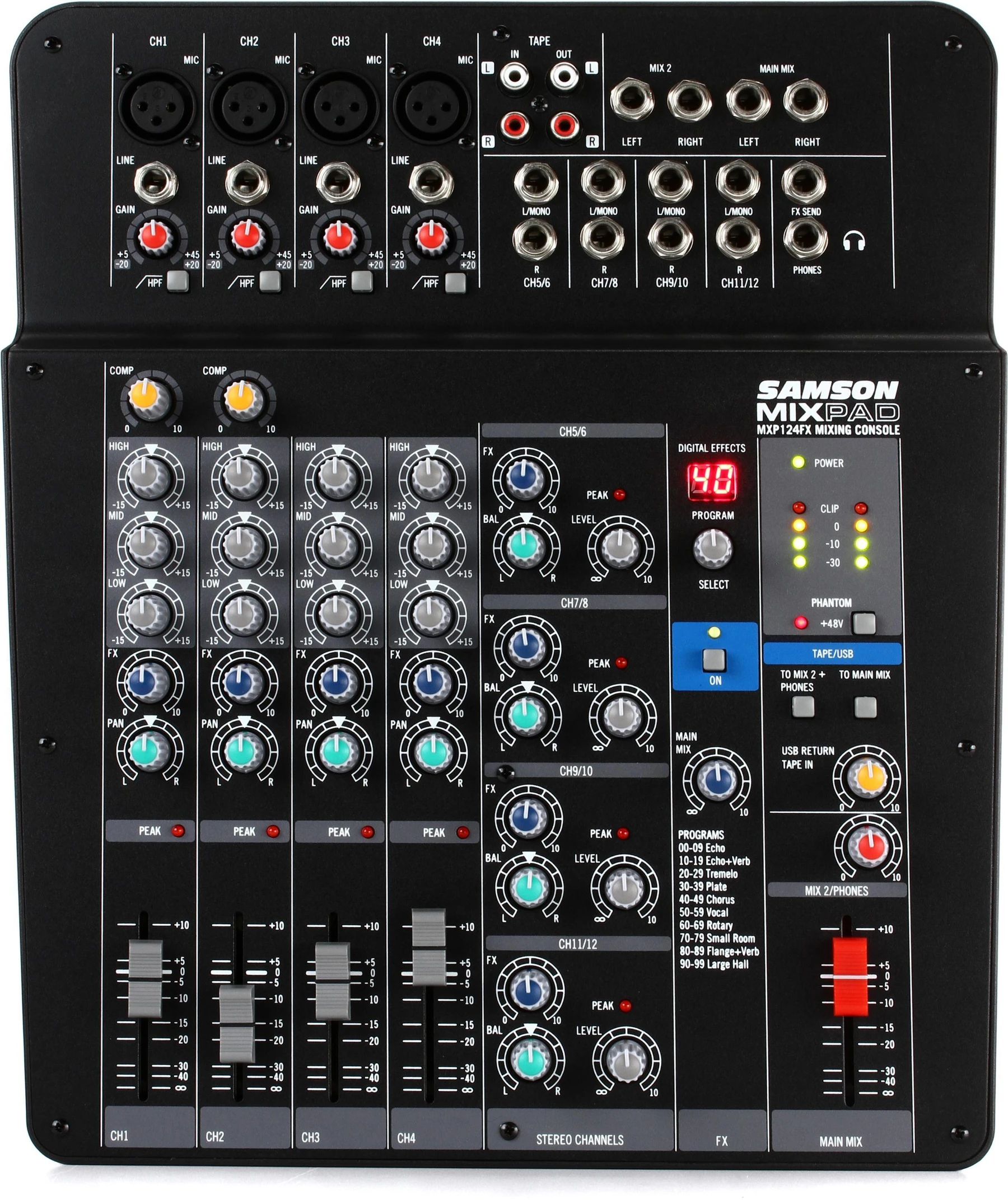 Samson MixPad MXP124FX 带 USB 和效果器的调音台