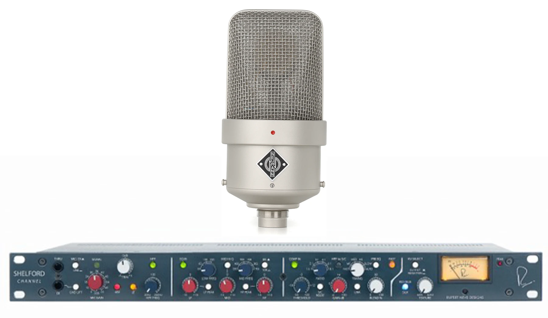 Rupert Neve Designs Shelford Channel 通道条与 Neumann M49 录音室电子管麦克风
