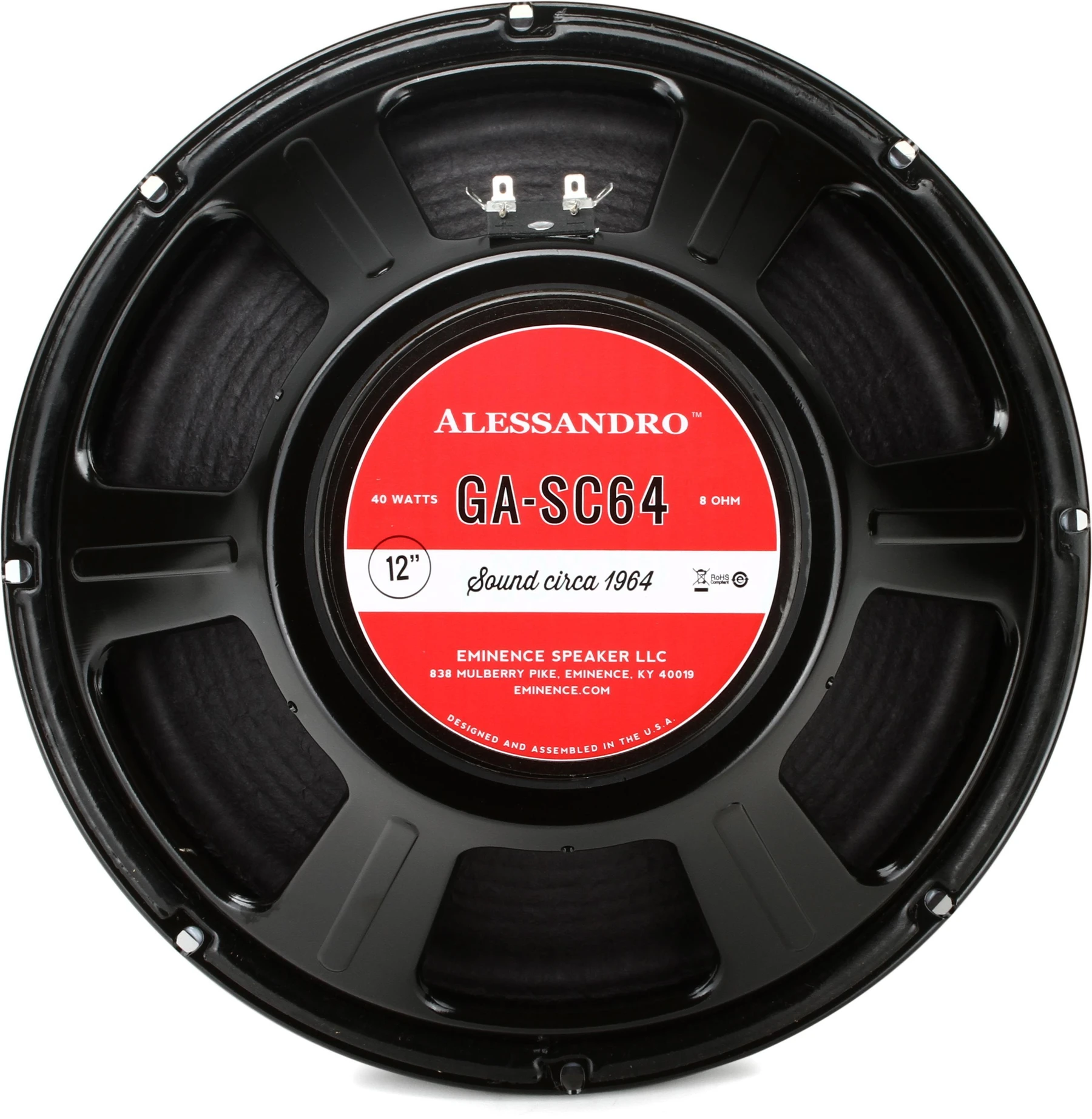 Eminence GA-SC64 Alessandro 签名款 12 英寸替换式吉他音箱扬声器 - 8 欧姆