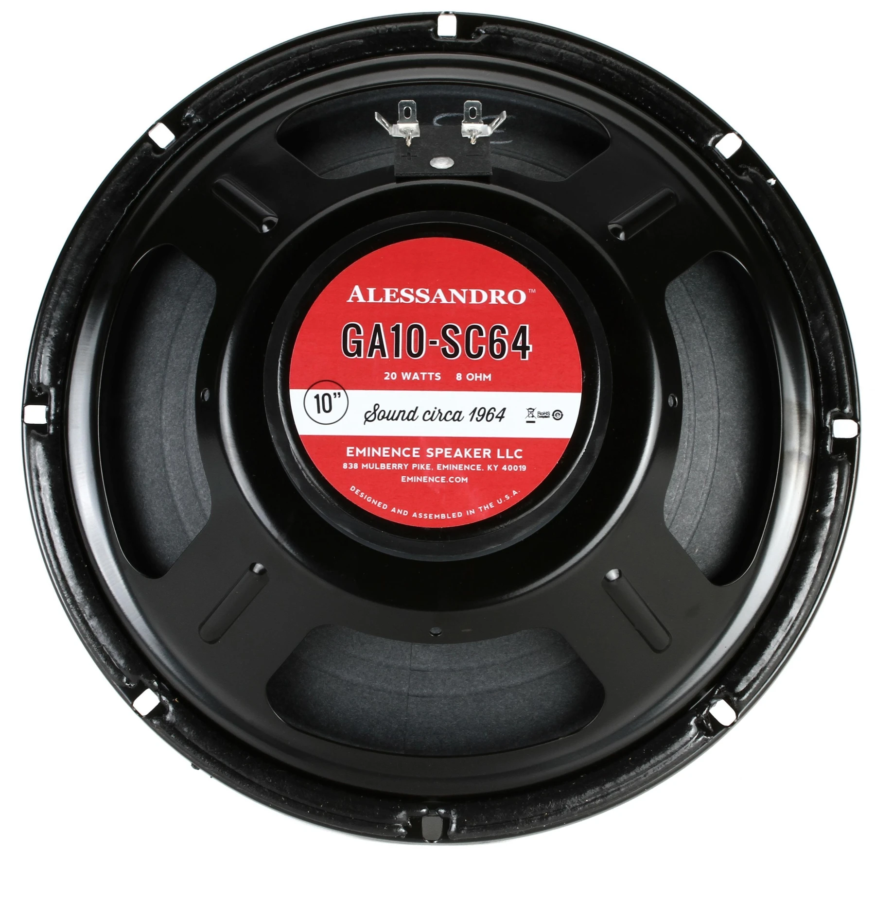 Eminence GA10-SC64 Alessandro 签名款 10 英寸 20 瓦替换式吉他音箱扬声器 - 8 欧姆